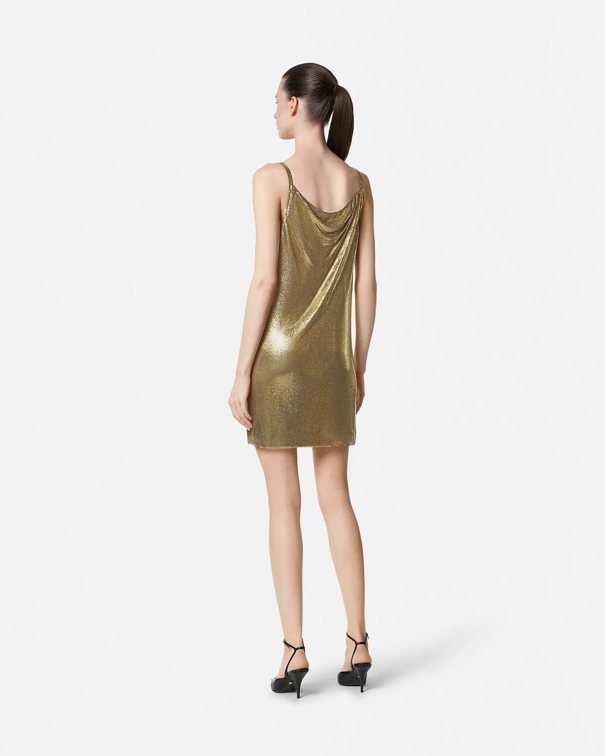 Metal Mesh Slip Mini Dress - Image 3