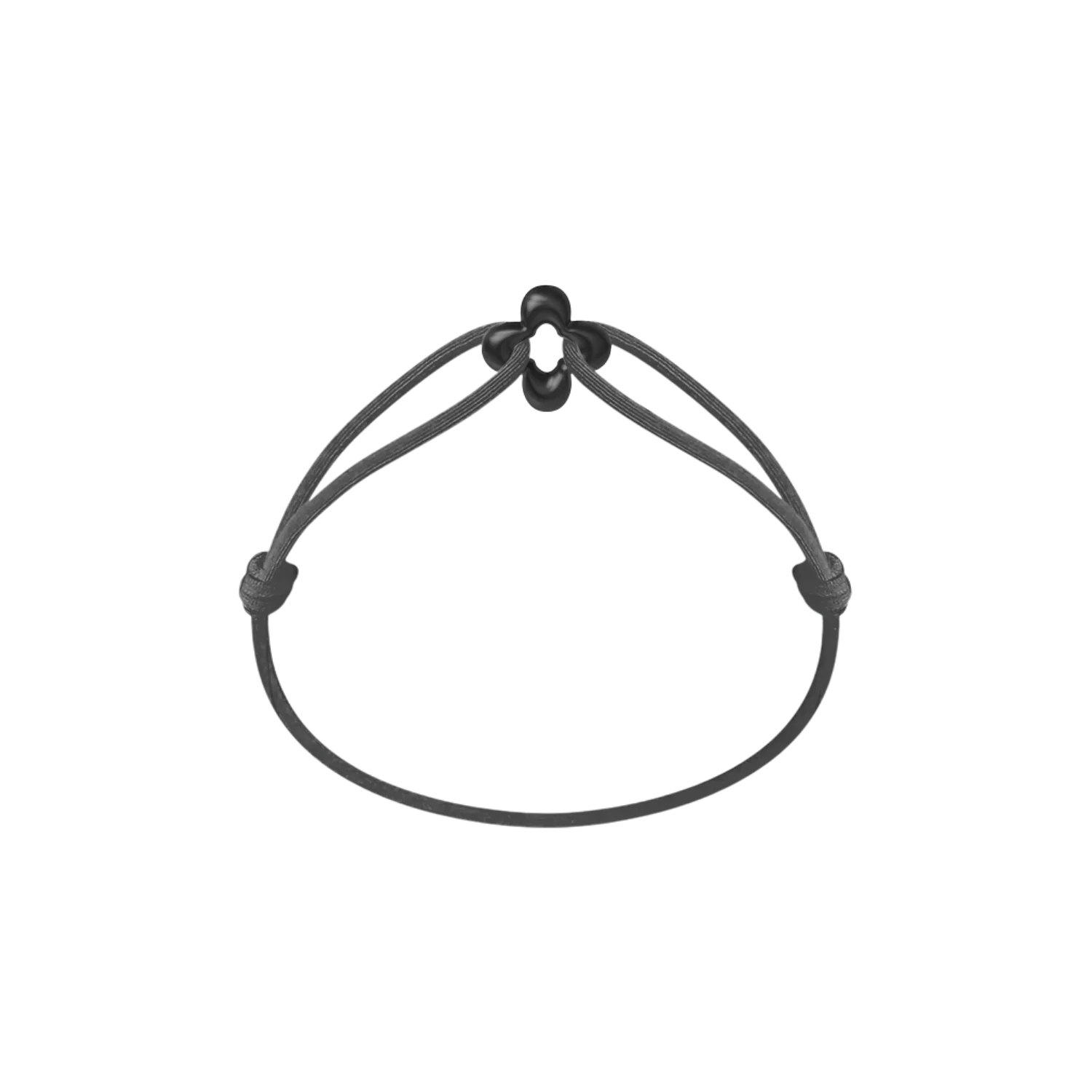 Mini Black Clover Cord Bracelet