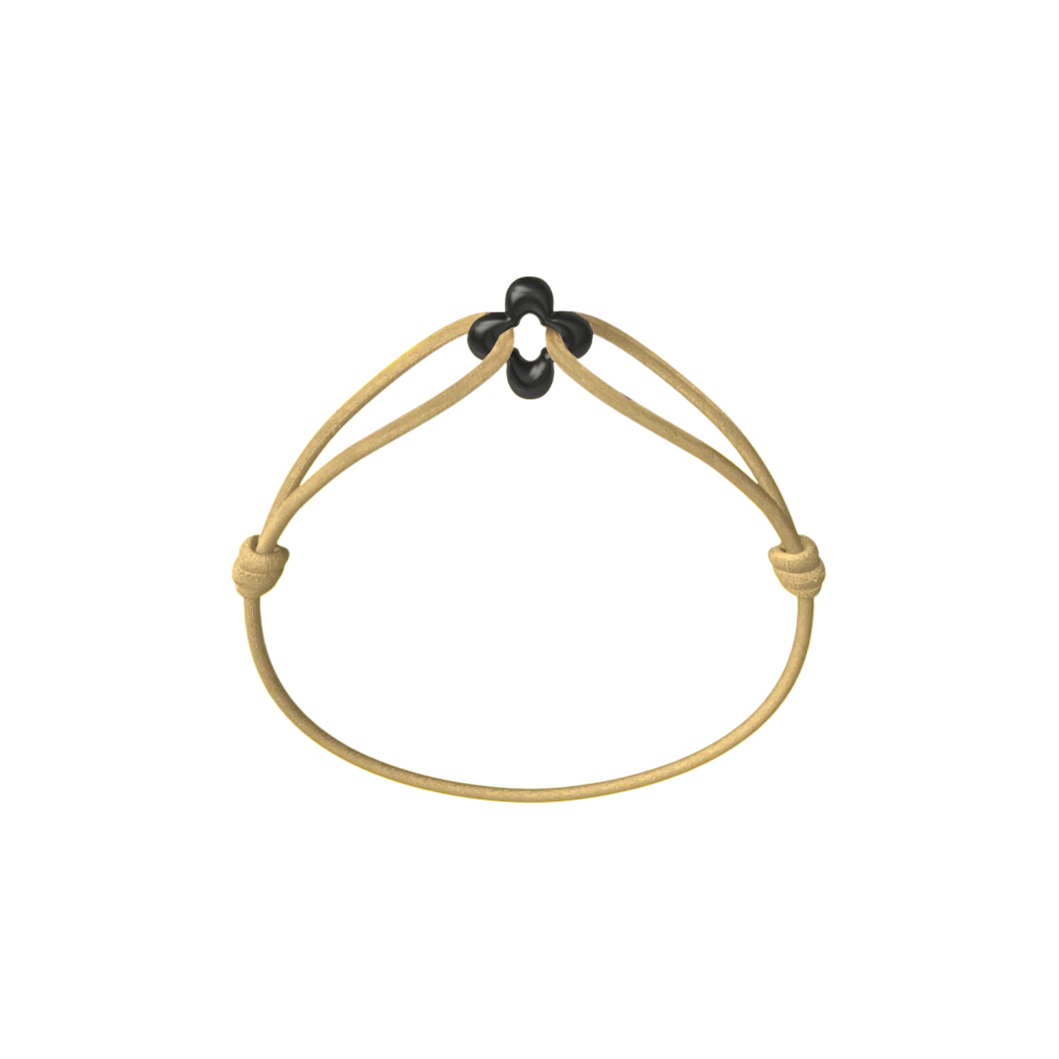 Mini Black Clover Cord Bracelet - Image 18
