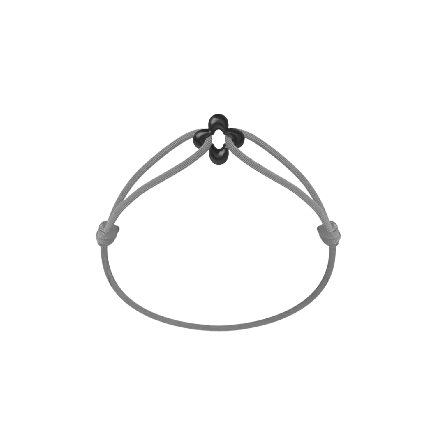 Mini Black Clover Cord Bracelet - Image 2