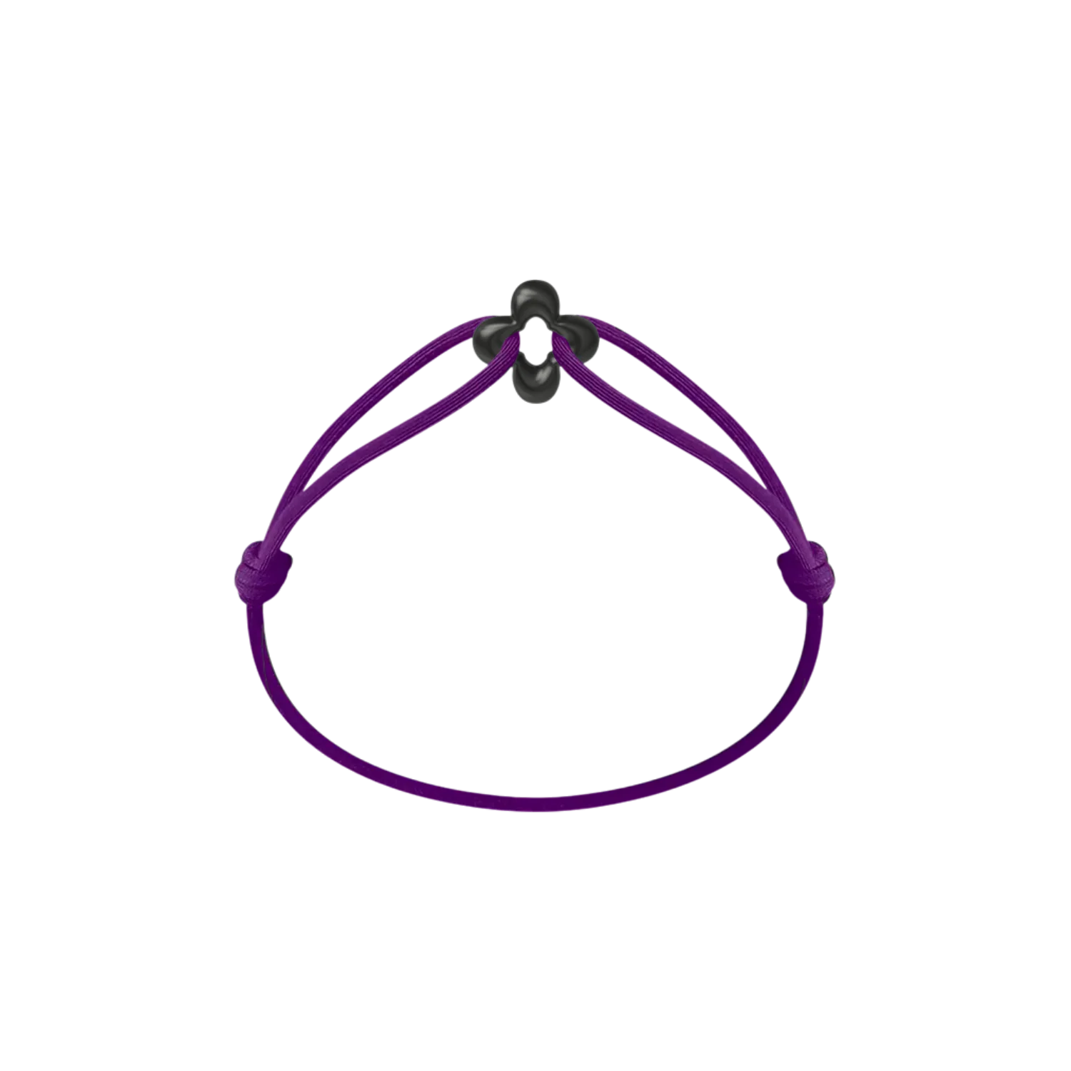 Mini Black Clover Cord Bracelet - Image 24