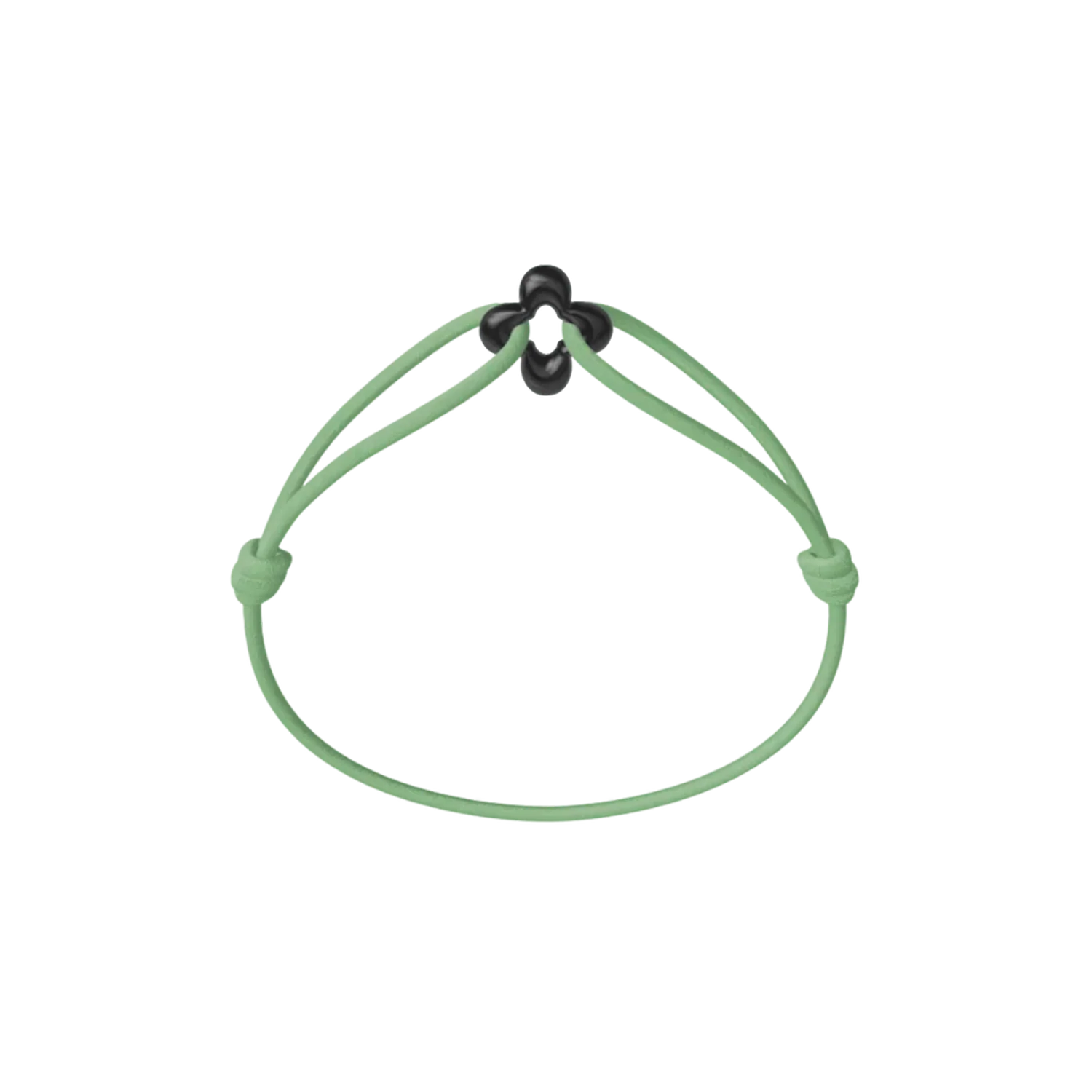 Mini Black Clover Cord Bracelet - Image 25