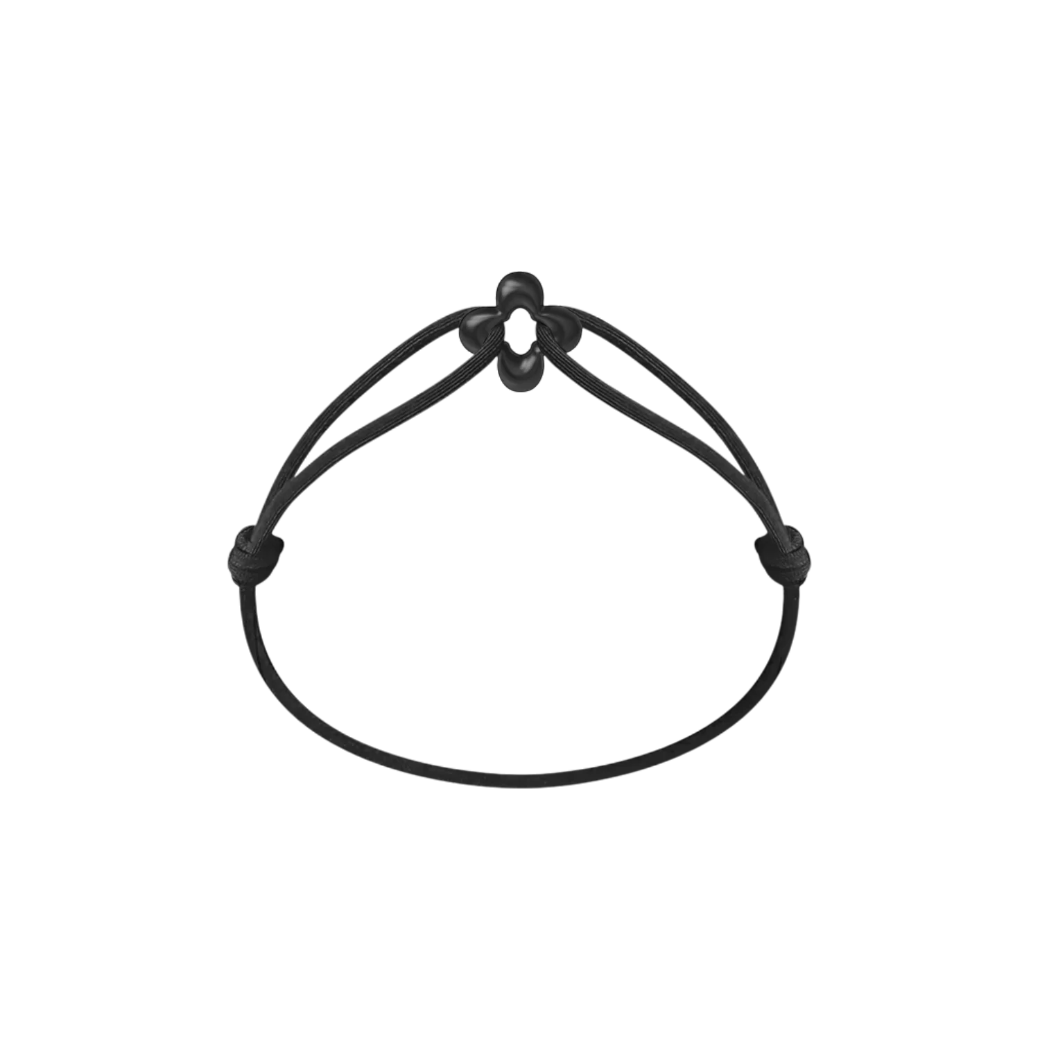 Mini Black Clover Cord Bracelet - Image 5