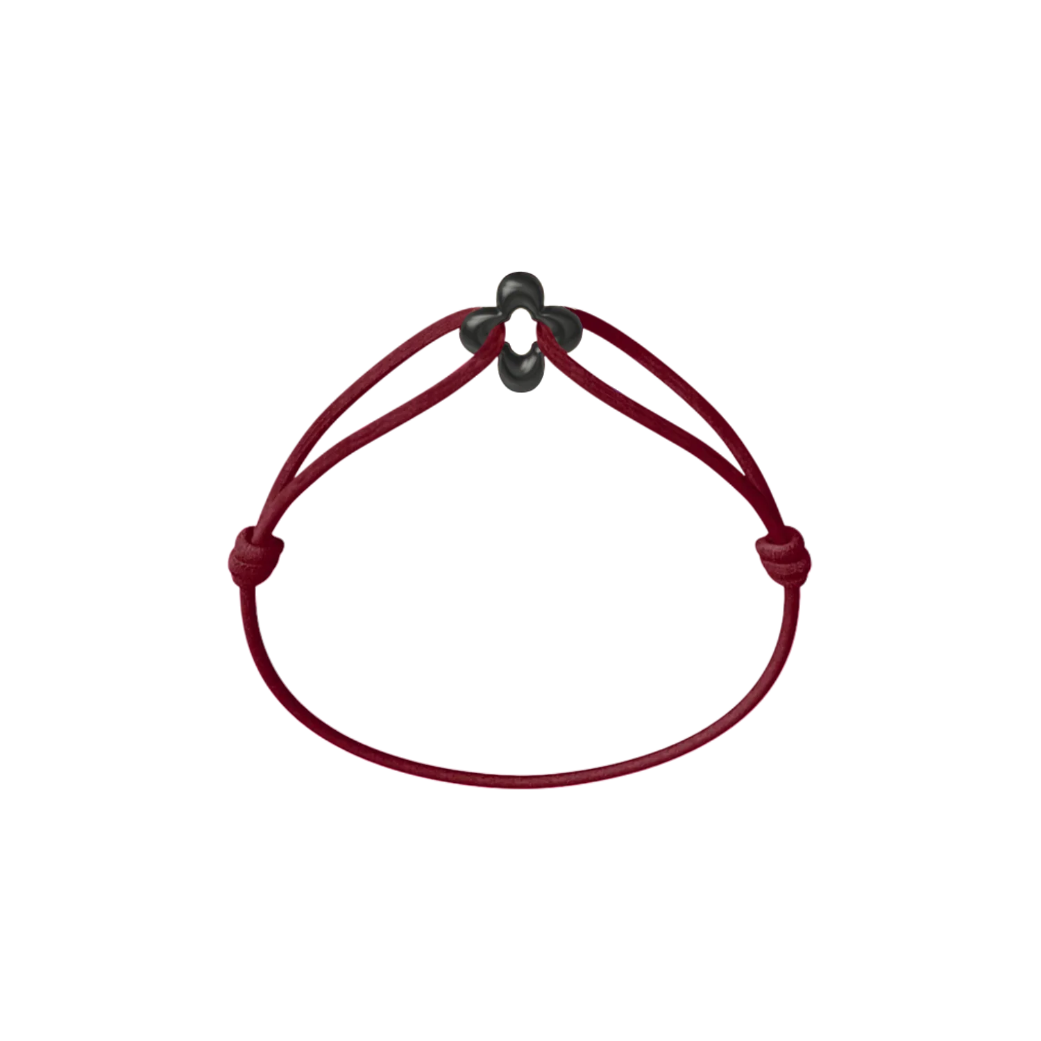 Mini Black Clover Cord Bracelet - Image 6