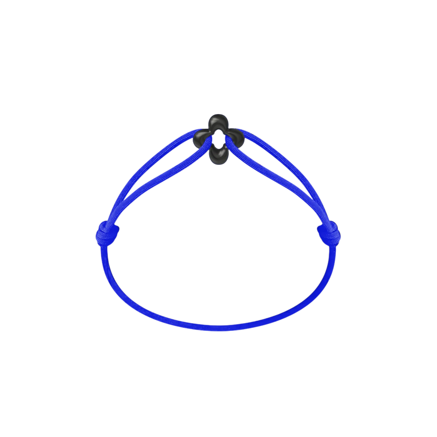 Mini Black Clover Cord Bracelet - Image 7