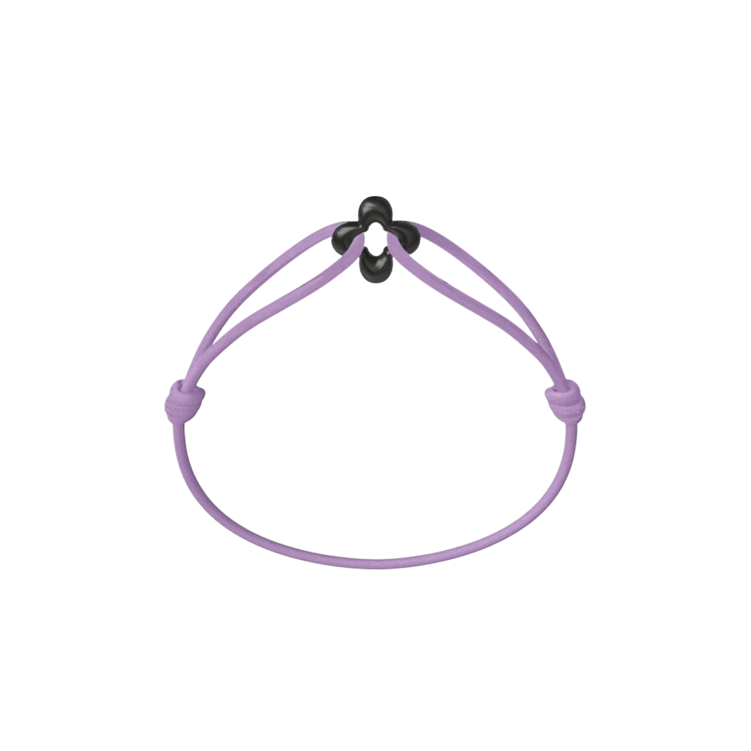 Mini Black Clover Cord Bracelet - Image 8