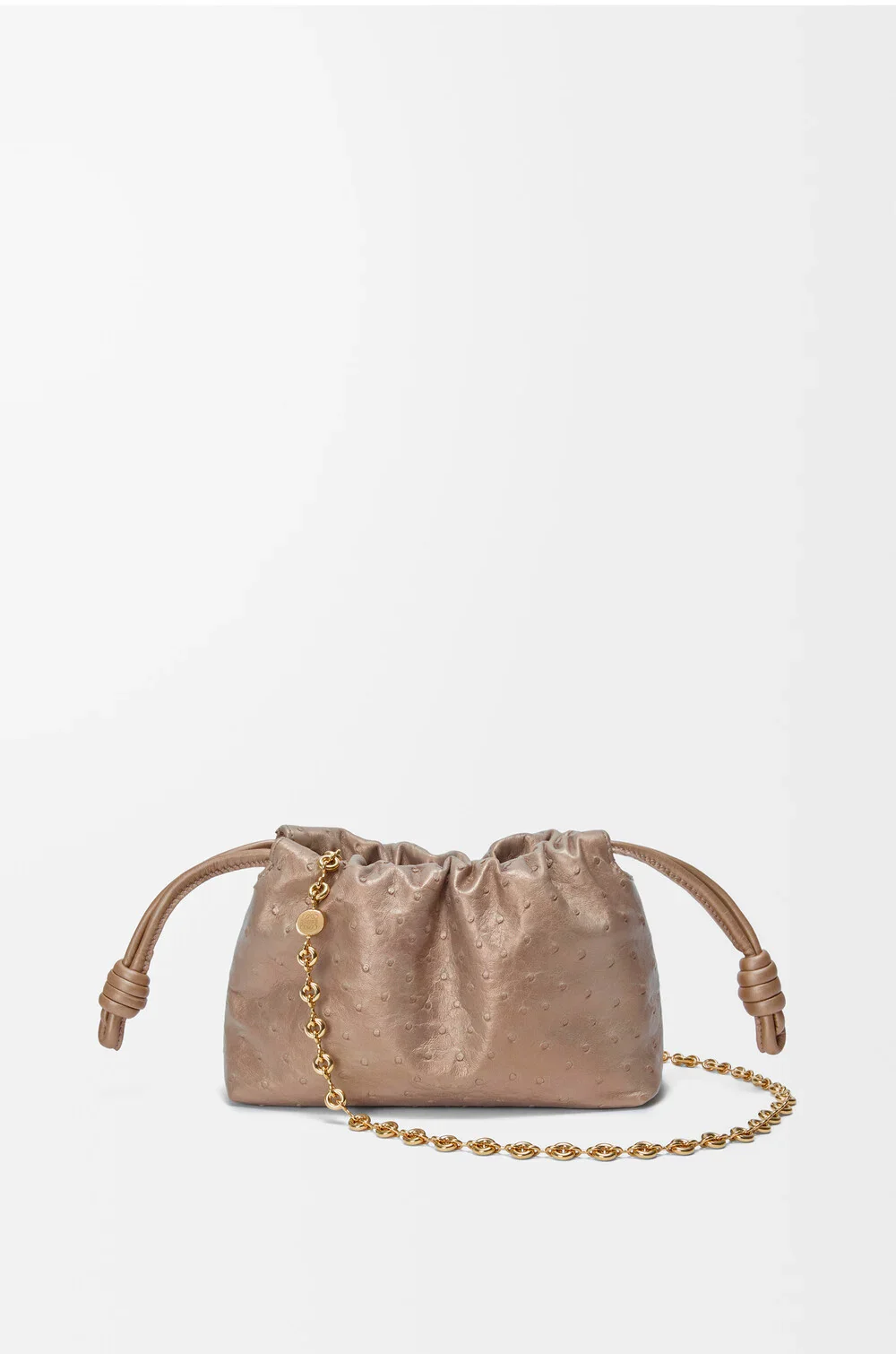Mini Flamenco Purse In Pearlised Ostrich