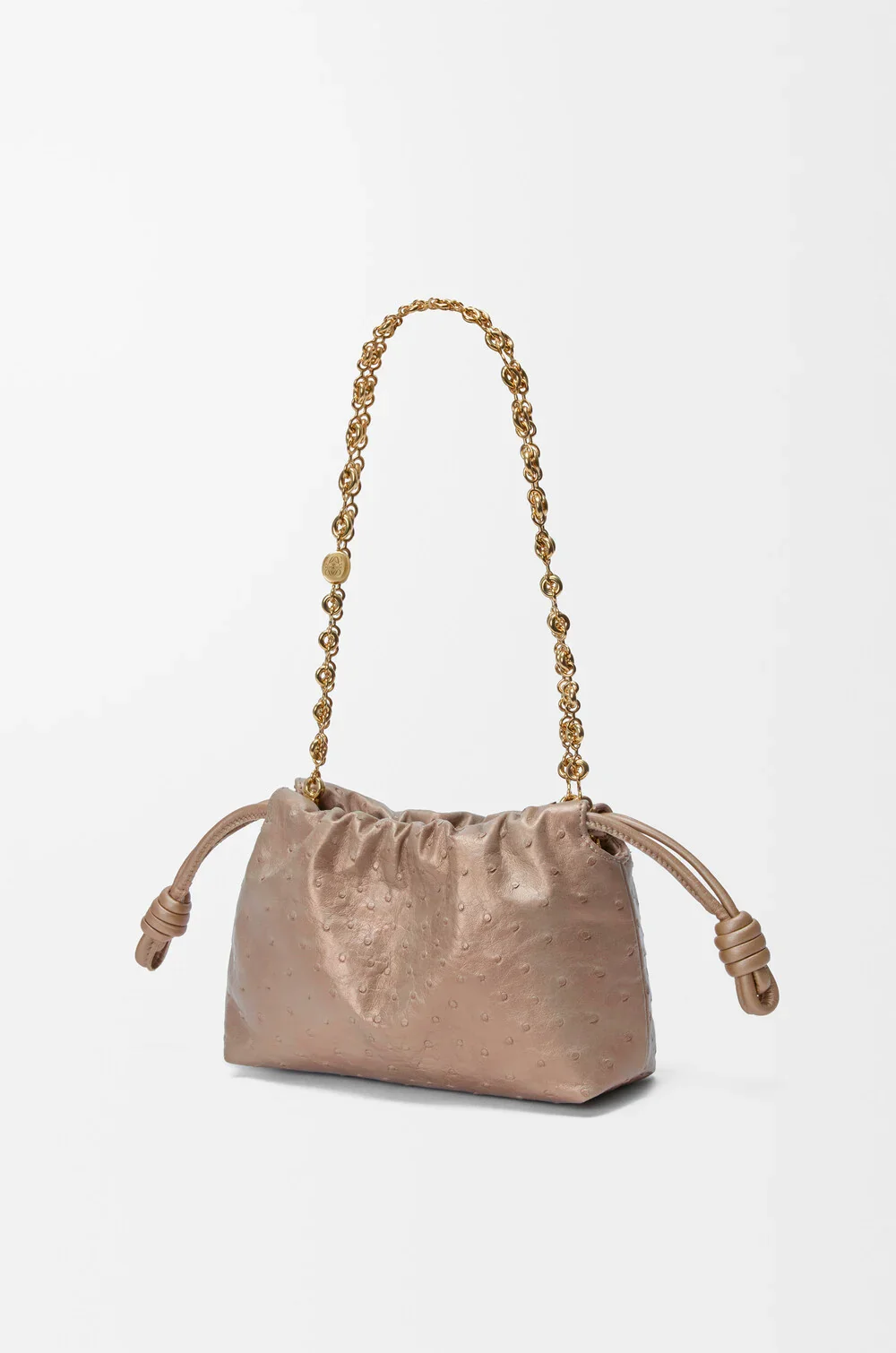 Mini Flamenco Purse In Pearlised Ostrich - Image 3