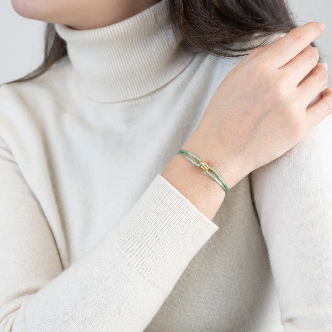 Mini Golden Soho Diamond Cord Bracelet - Image 41