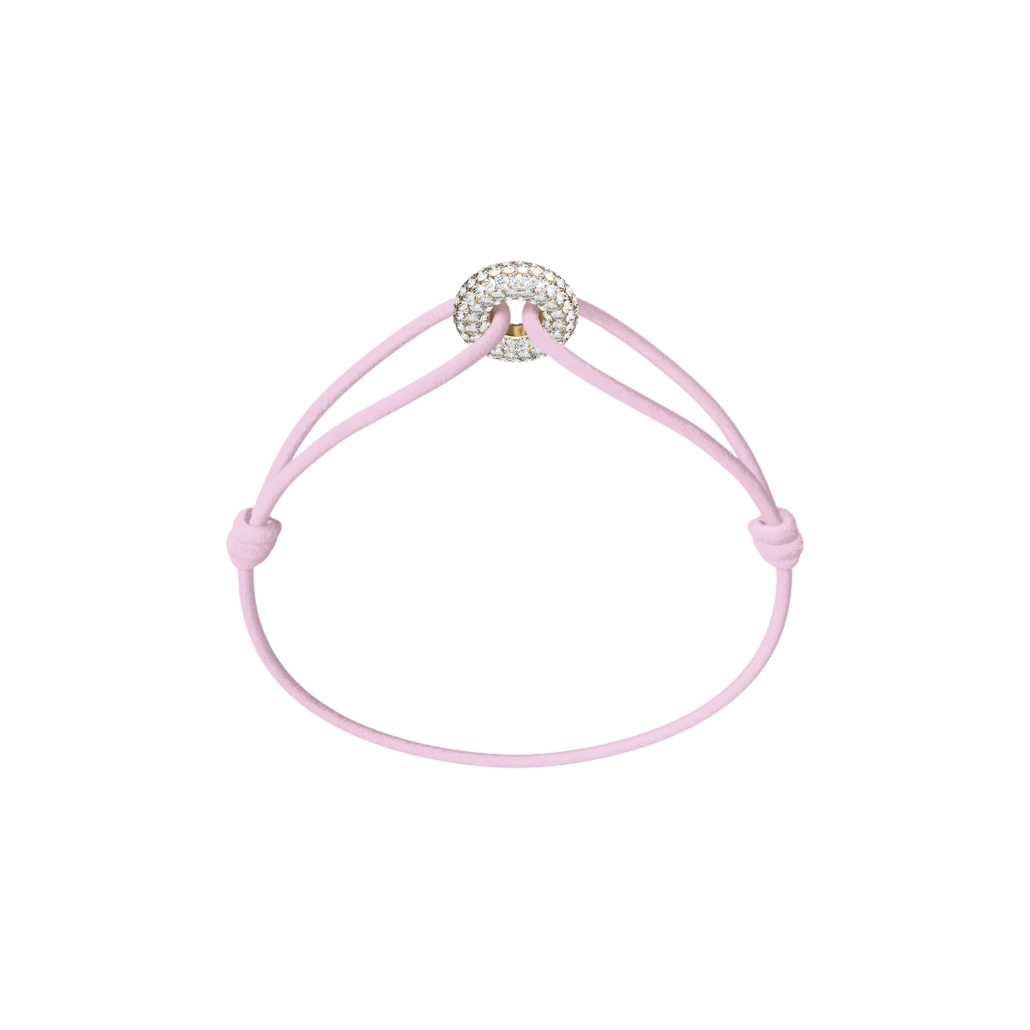 Mini Golden Soho Pavé Cord Bracelet - Image 10