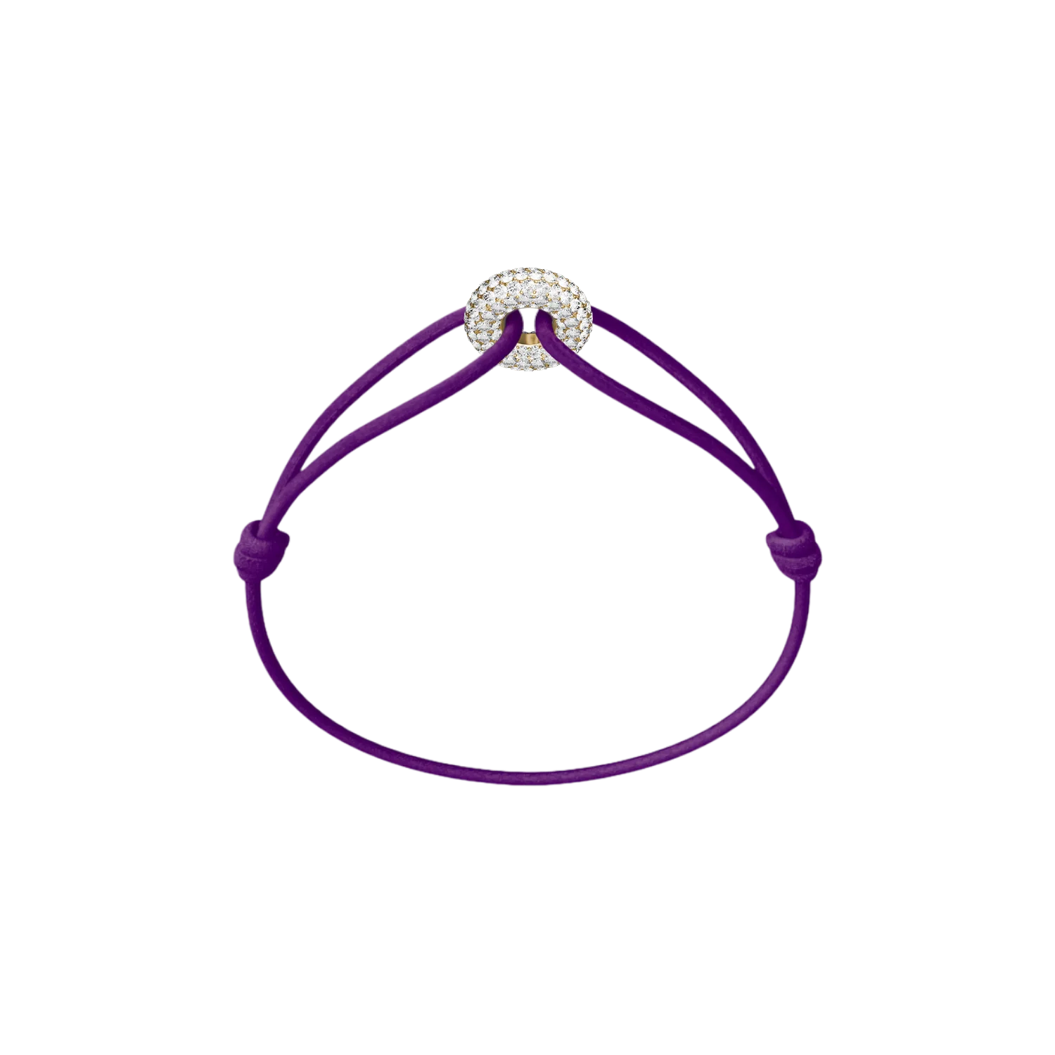 Mini Golden Soho Pavé Cord Bracelet - Image 20