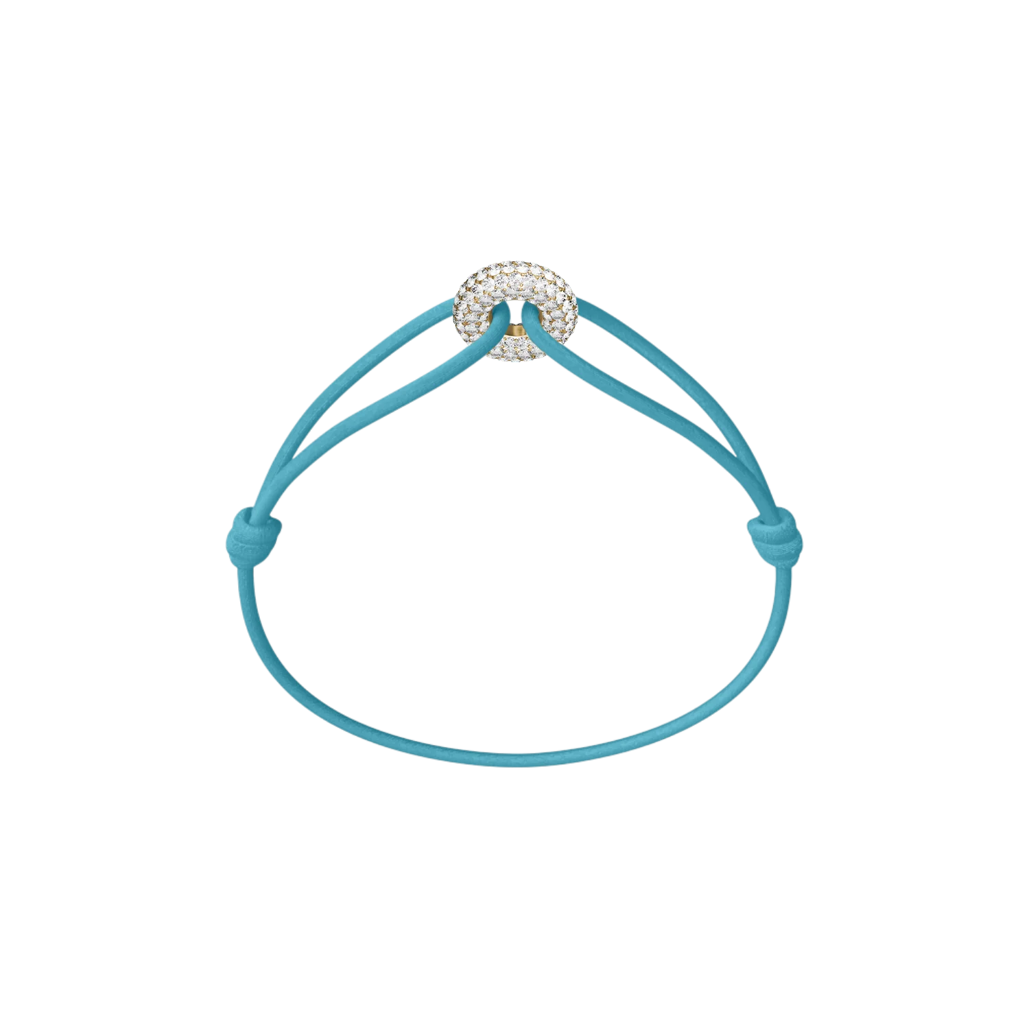 Mini Golden Soho Pavé Cord Bracelet - Image 24