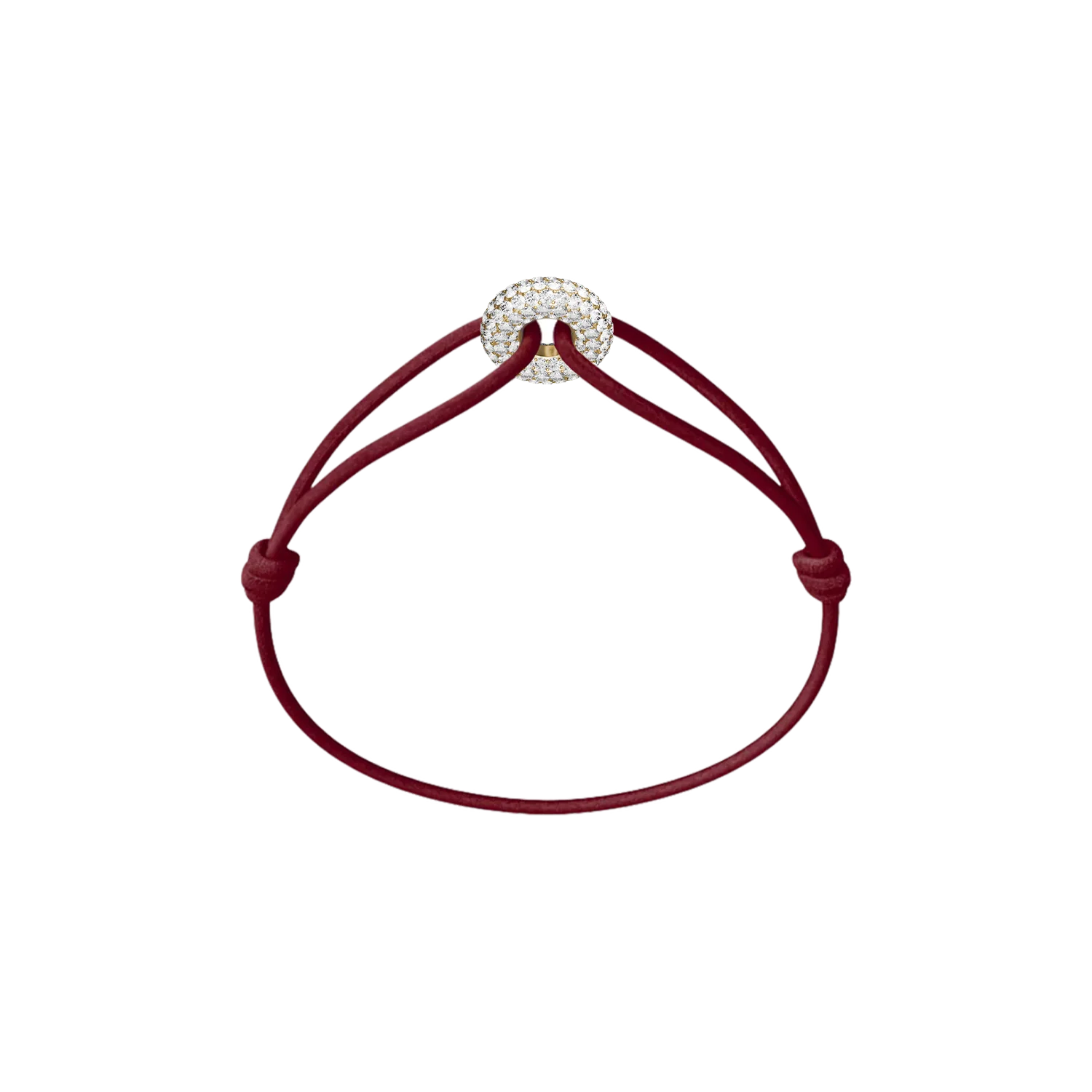 Mini Golden Soho Pavé Cord Bracelet - Image 3