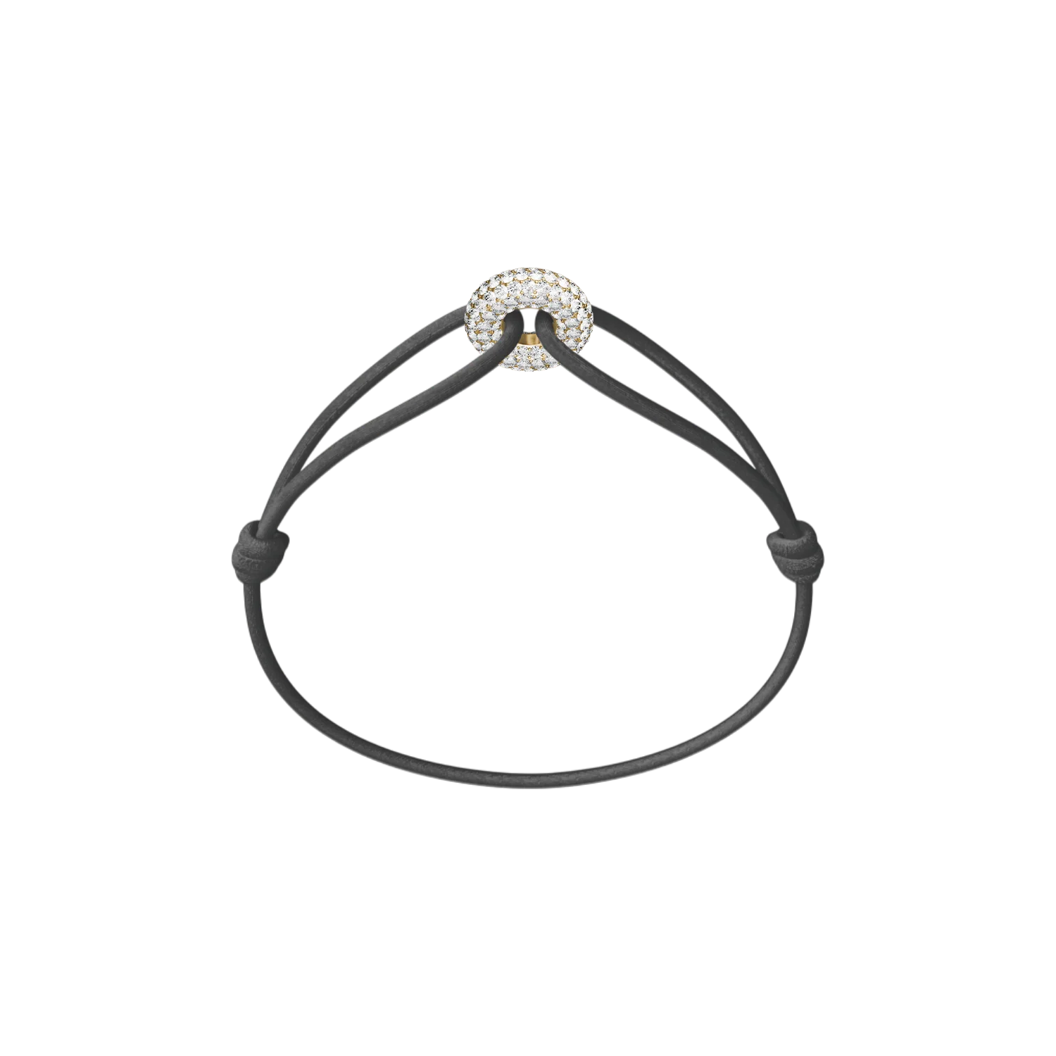 Mini Golden Soho Pavé Cord Bracelet - Image 4