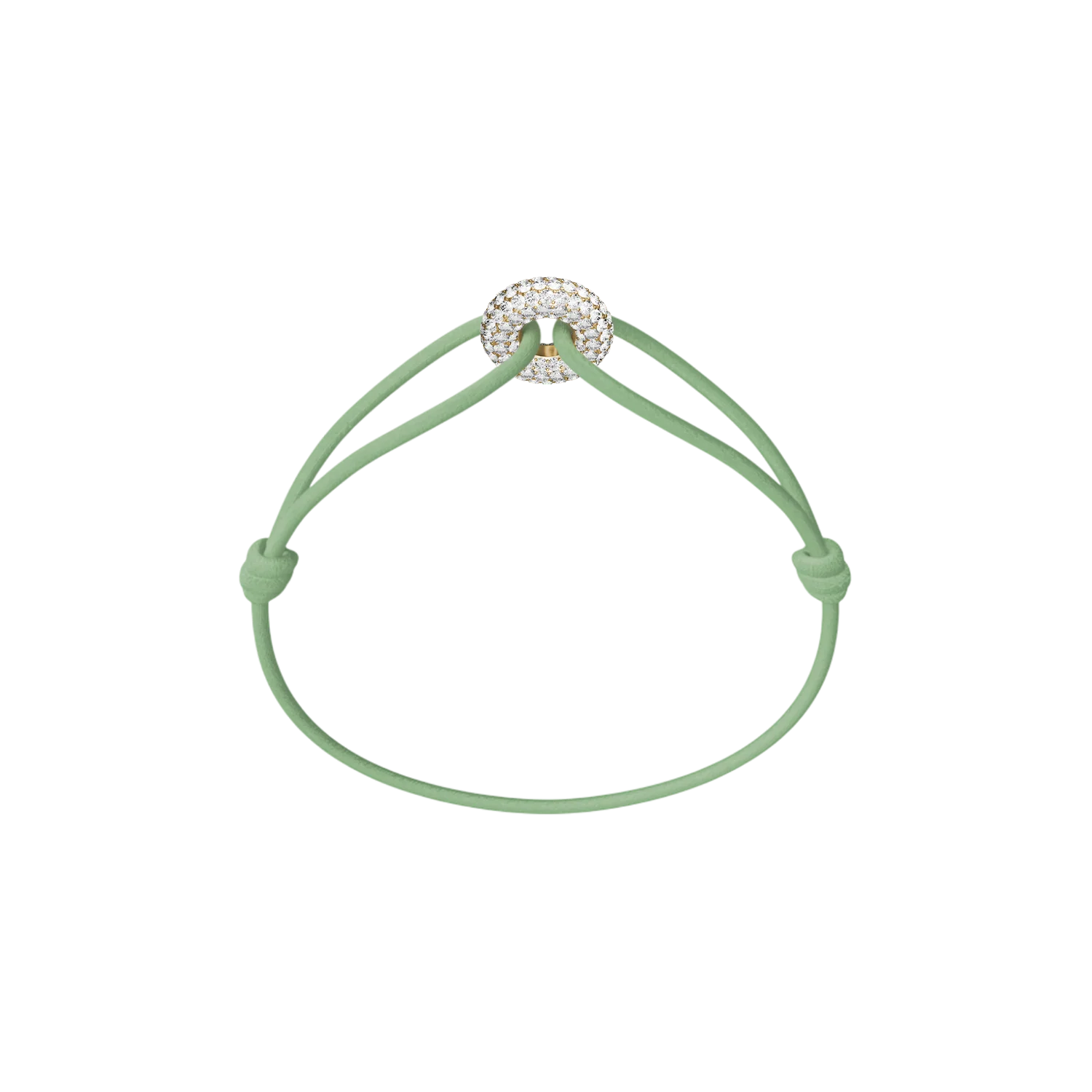 Mini Golden Soho Pavé Cord Bracelet - Image 9