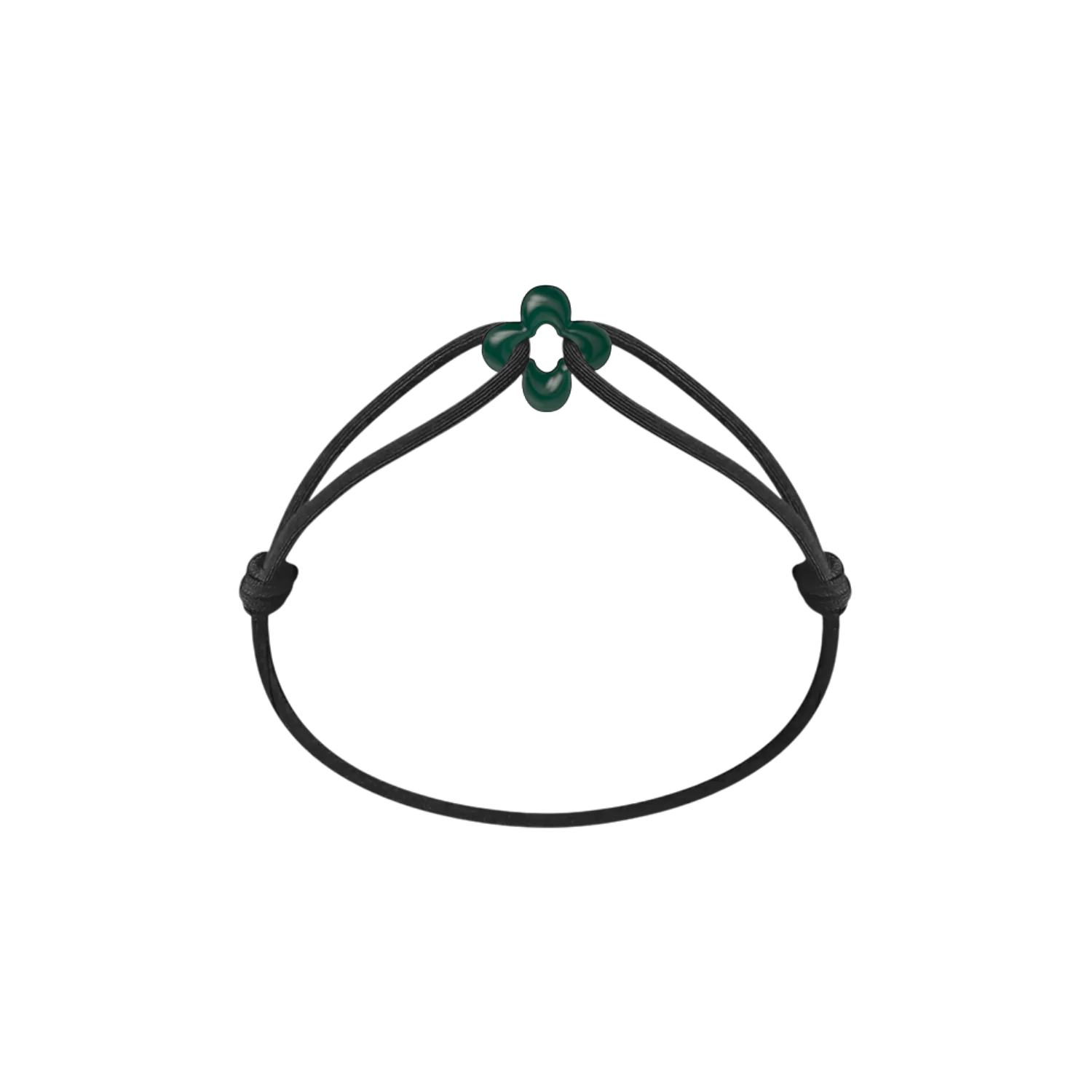 Mini Green Clover Cord Bracelet