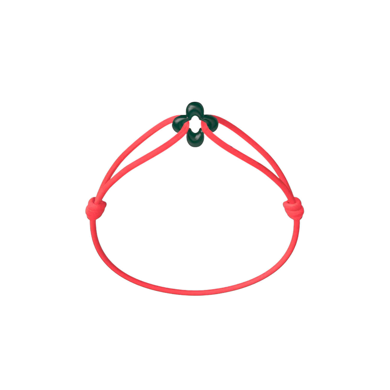 Mini Green Clover Cord Bracelet - Image 12