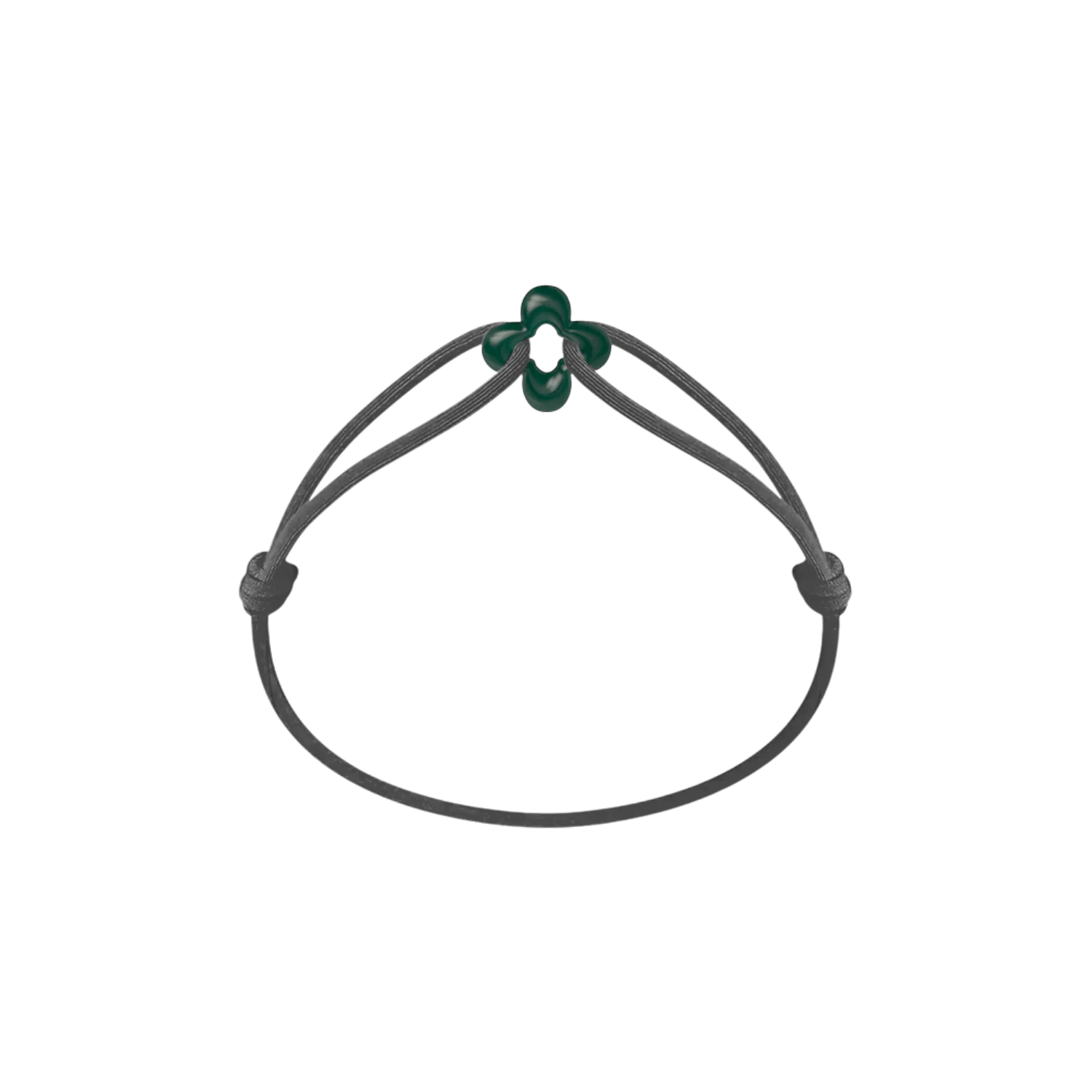 Mini Green Clover Cord Bracelet - Image 2