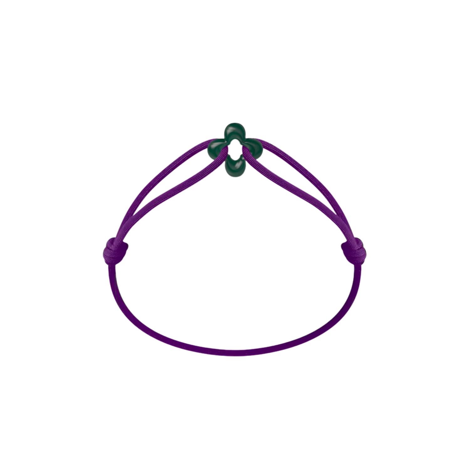 Mini Green Clover Cord Bracelet - Image 24