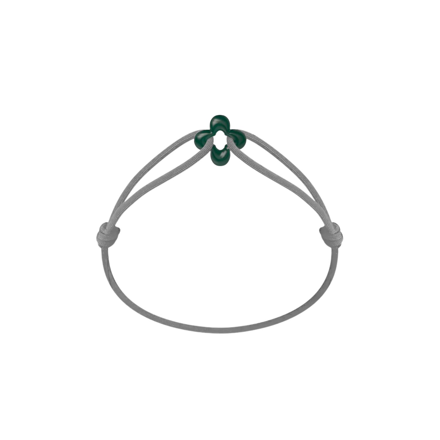 Mini Green Clover Cord Bracelet - Image 3