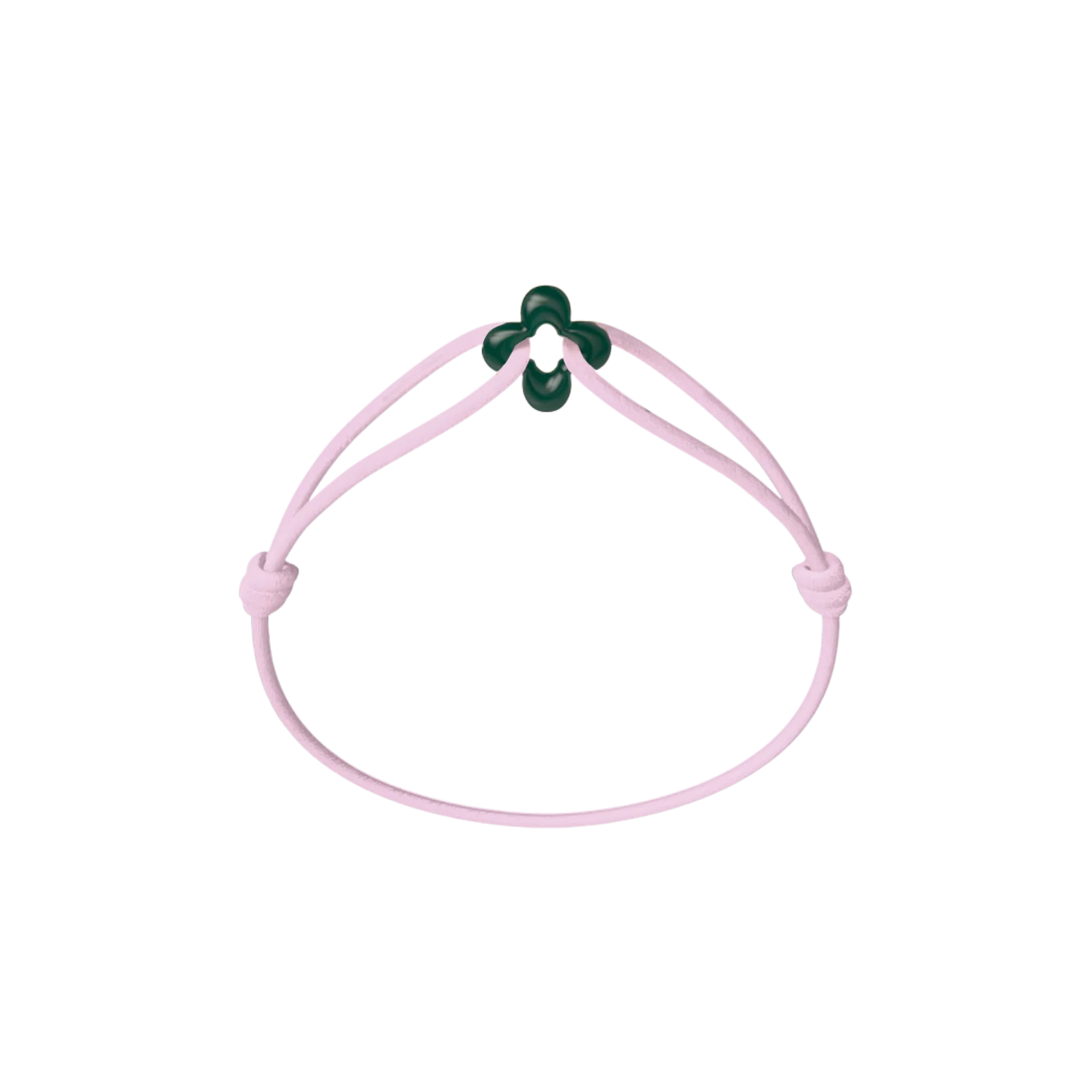 Mini Green Clover Cord Bracelet - Image 4