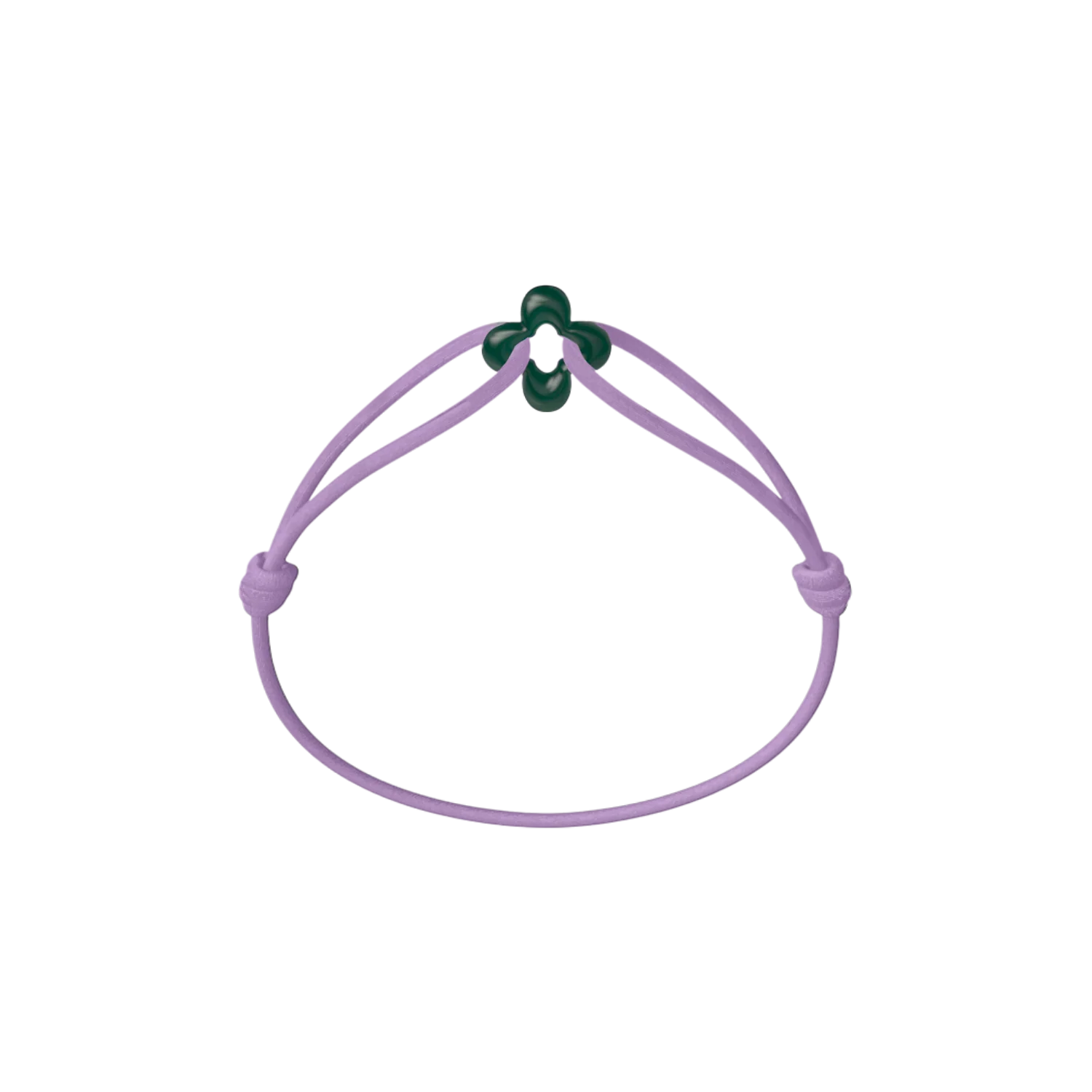 Mini Green Clover Cord Bracelet - Image 8