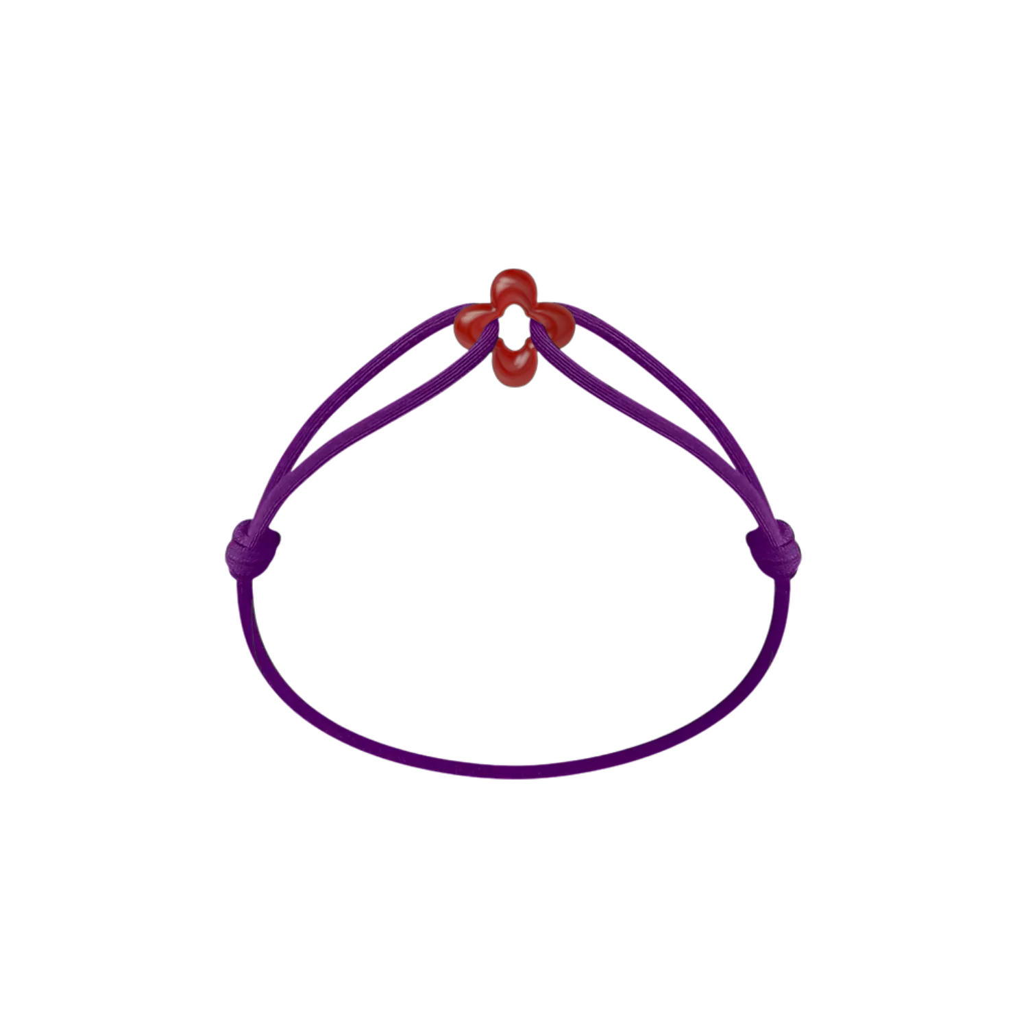 Mini Red Clover Cord Bracelet