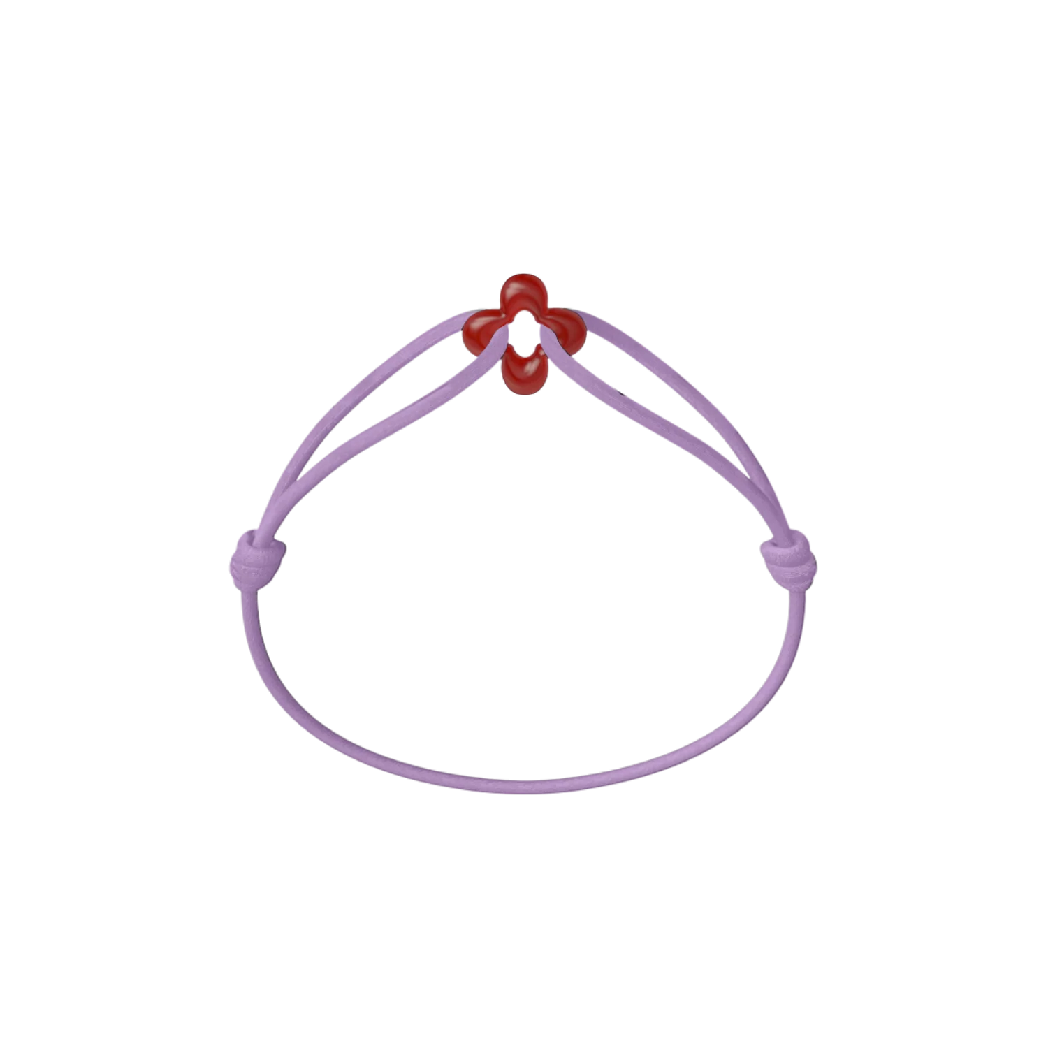 Mini Red Clover Cord Bracelet - Image 10