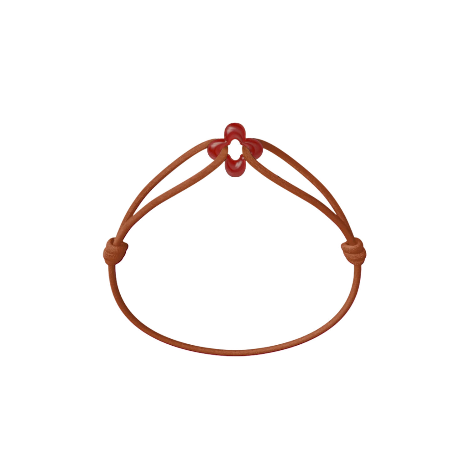 Mini Red Clover Cord Bracelet - Image 11
