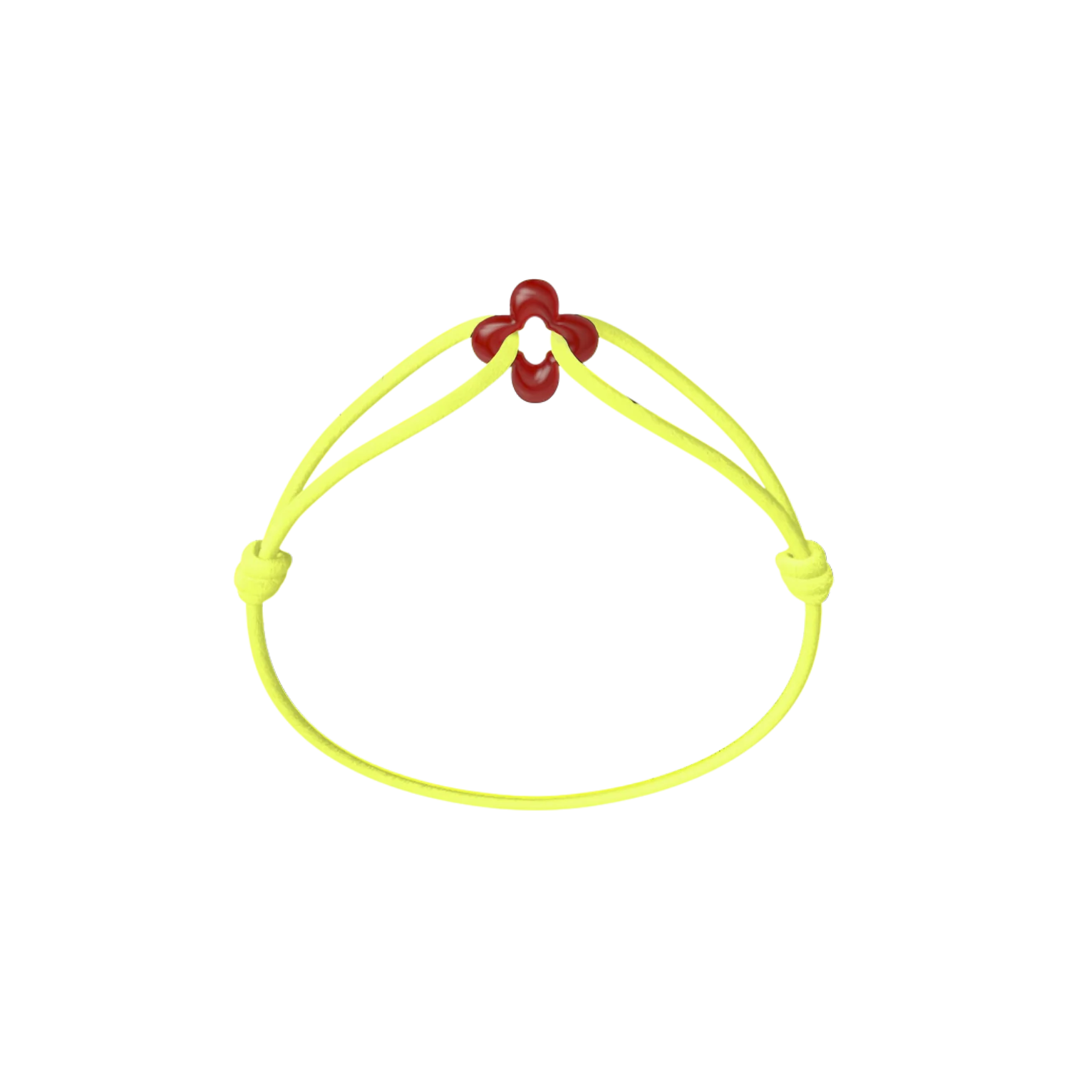 Mini Red Clover Cord Bracelet - Image 15