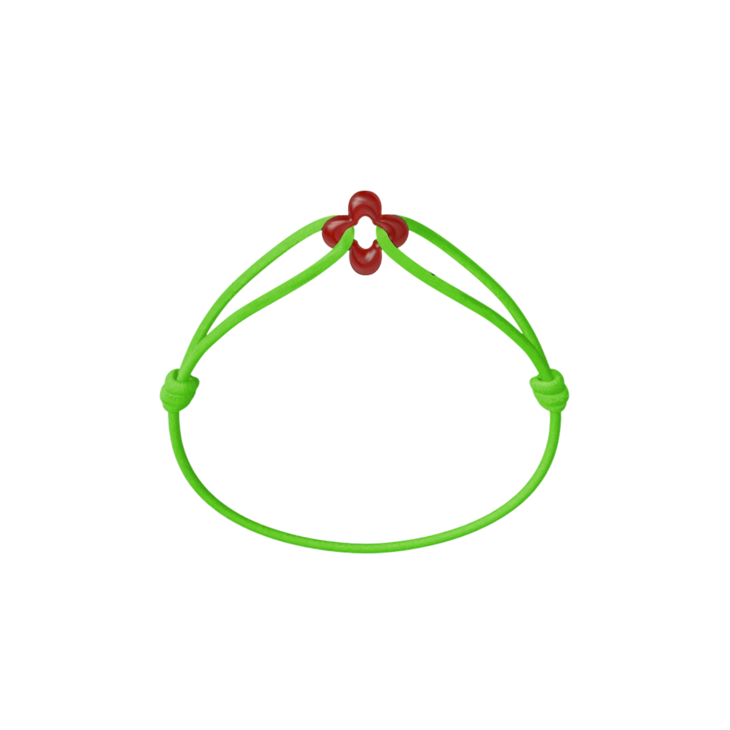 Mini Red Clover Cord Bracelet - Image 16