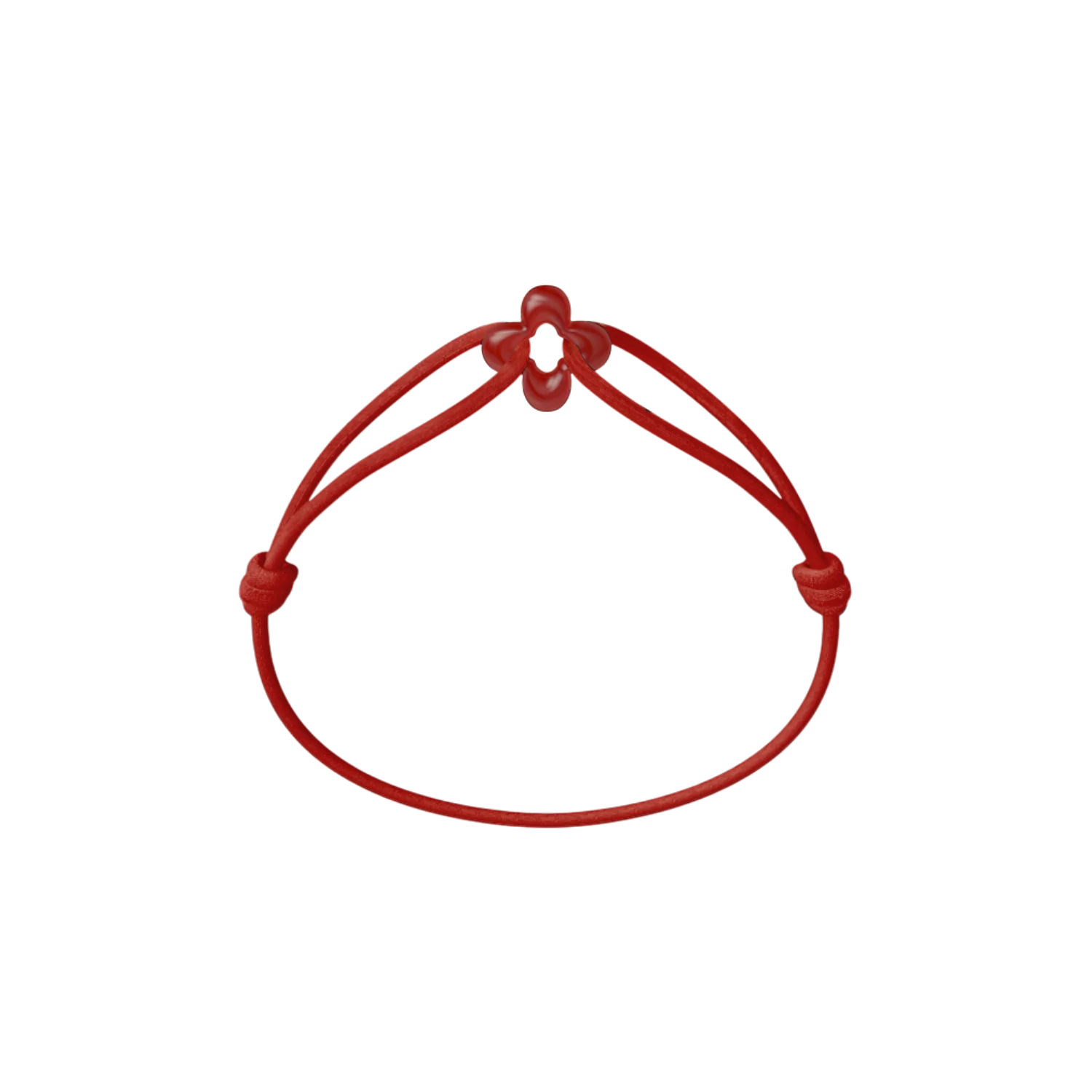 Mini Red Clover Cord Bracelet - Image 20