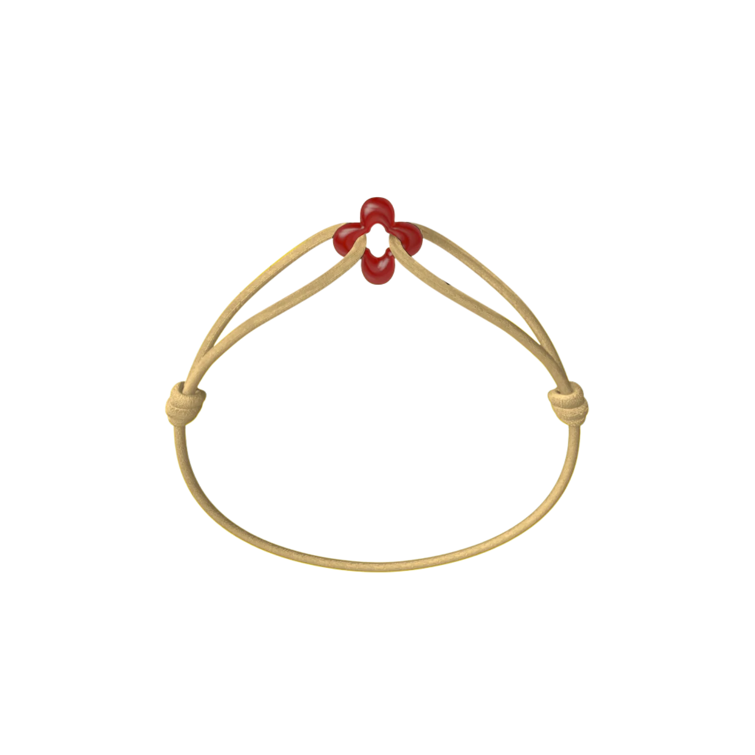 Mini Red Clover Cord Bracelet - Image 21
