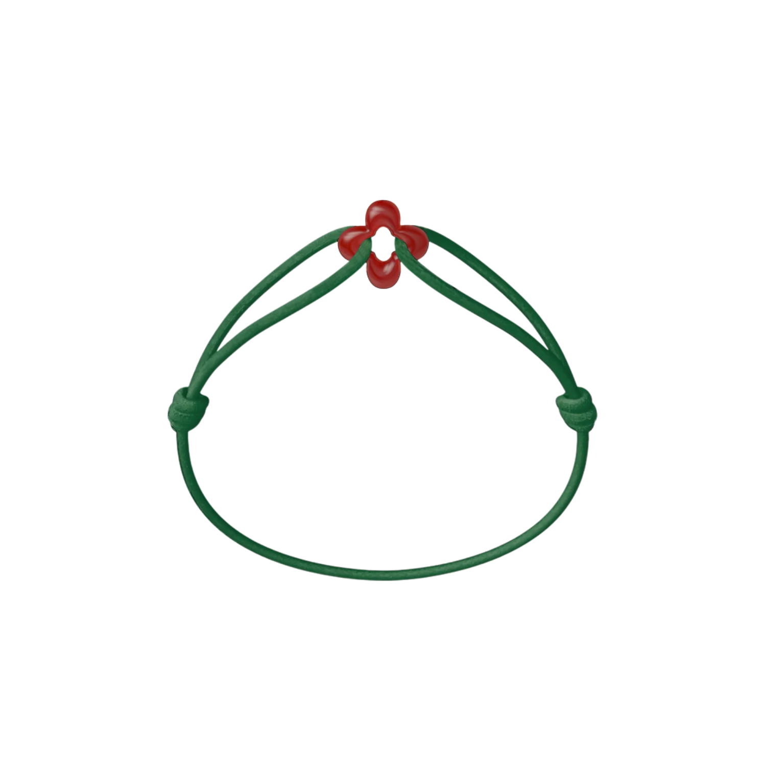 Mini Red Clover Cord Bracelet - Image 22