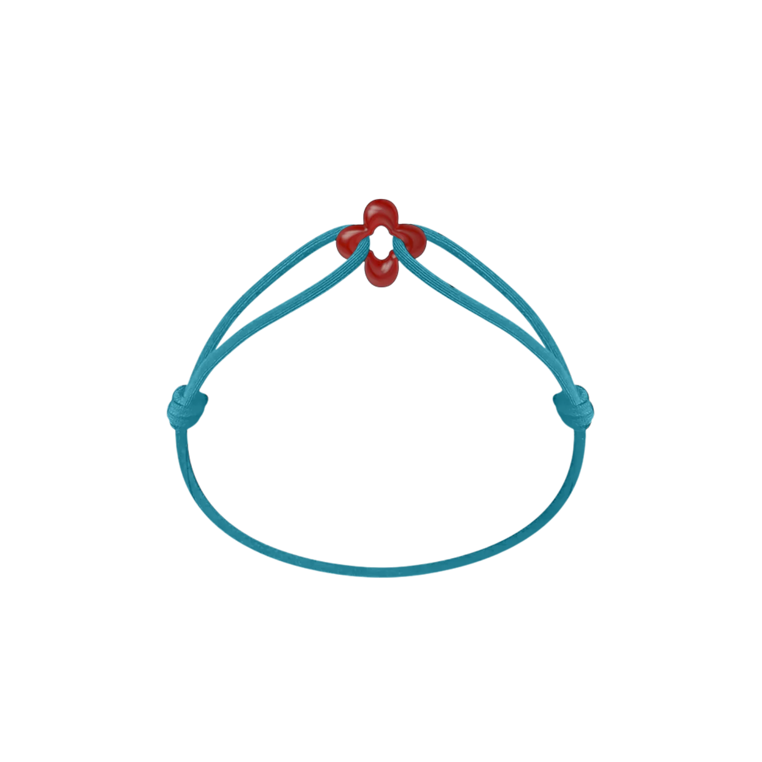 Mini Red Clover Cord Bracelet - Image 24