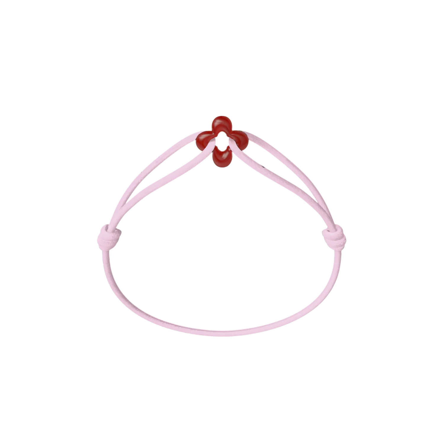 Mini Red Clover Cord Bracelet - Image 6