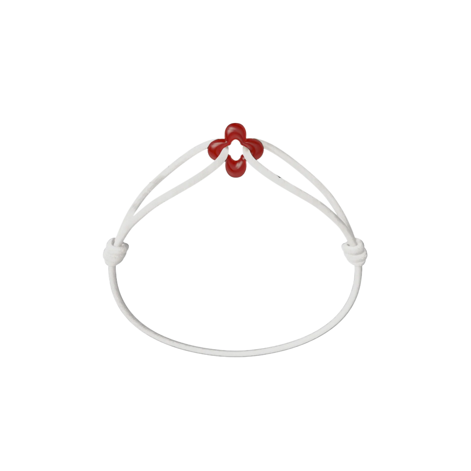 Mini Red Clover Cord Bracelet - Image 7