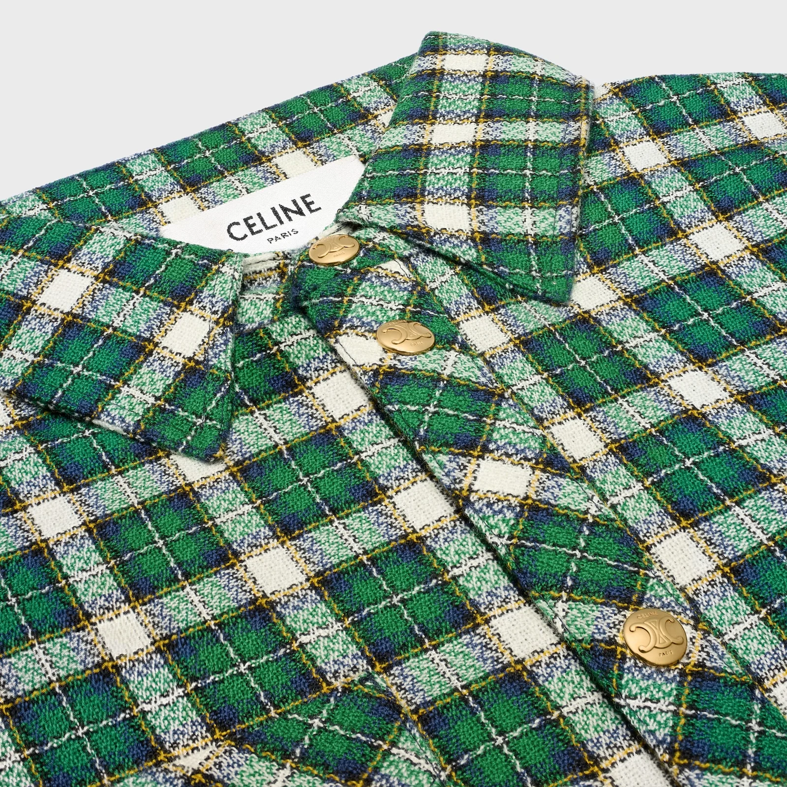 Mini Shirt Dress In Check Wool Natté - Image 2