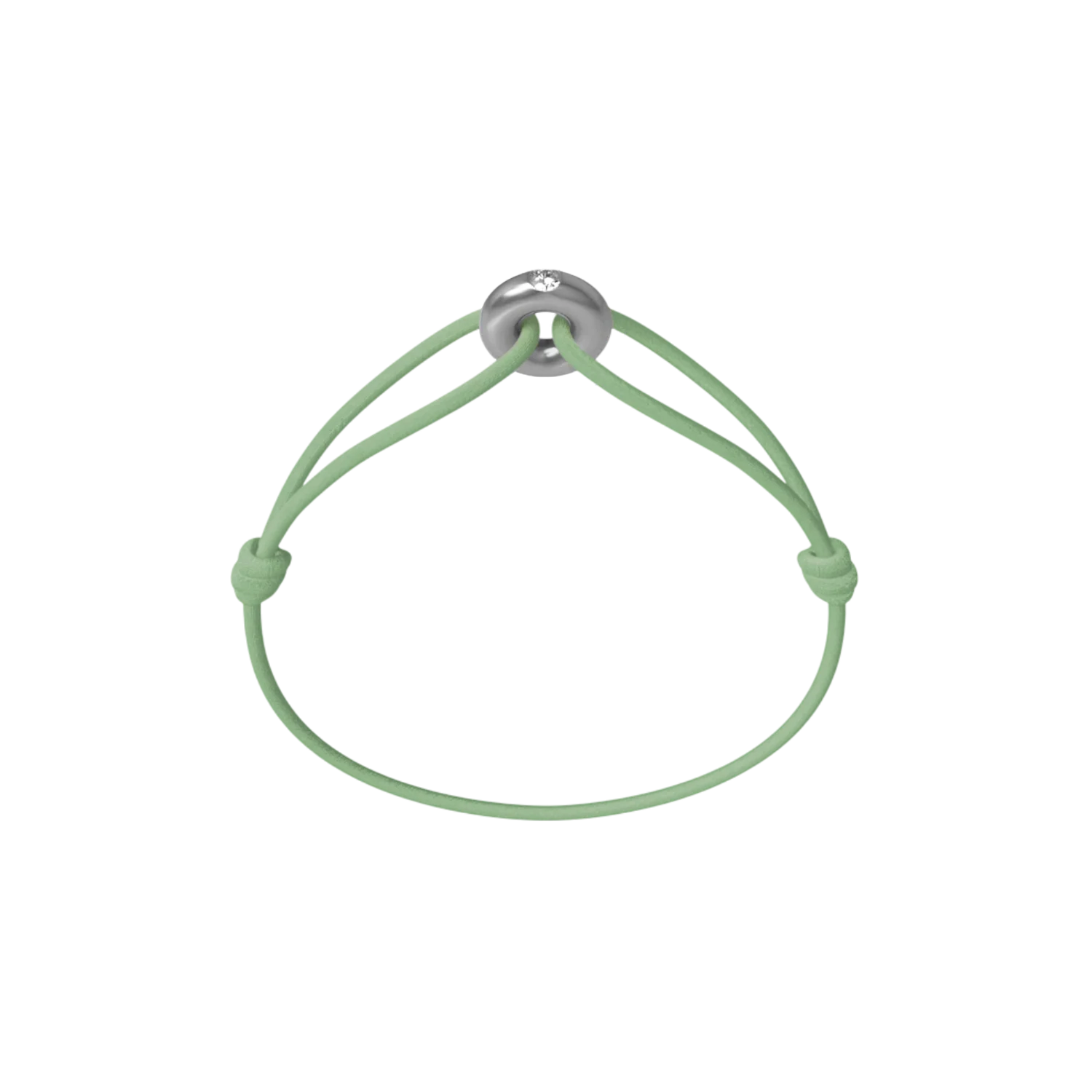 Mini Silver Soho Diamond Cord Bracelet - Image 11