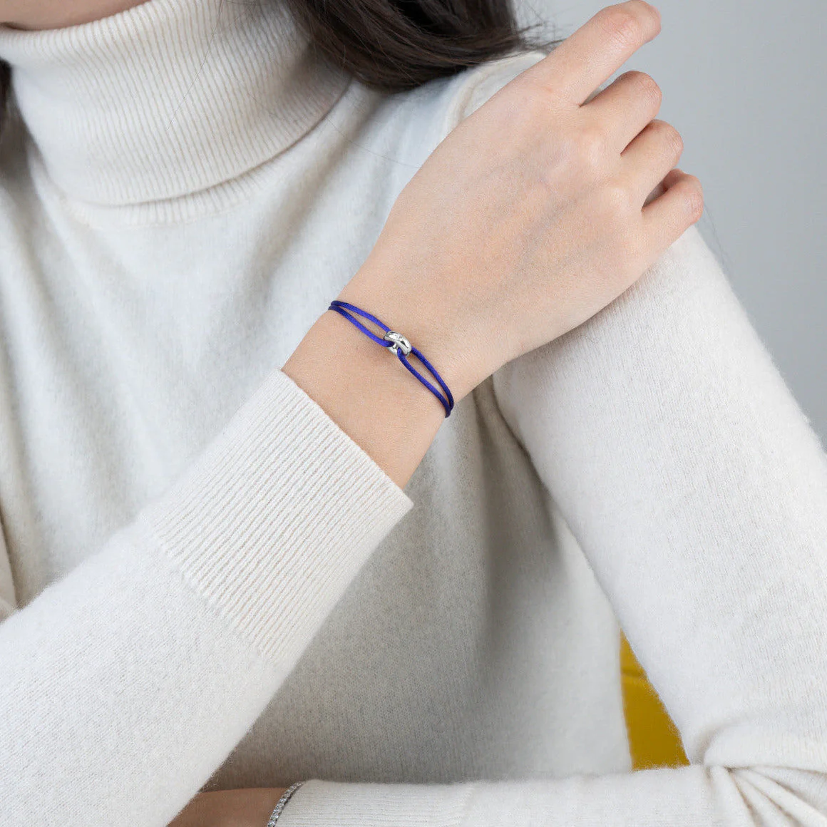 Mini Silver Soho Diamond Cord Bracelet - Image 33