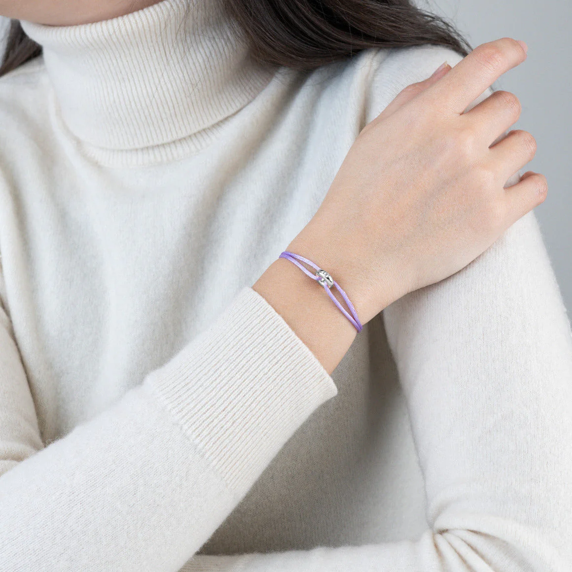 Mini Silver Soho Diamond Cord Bracelet - Image 36