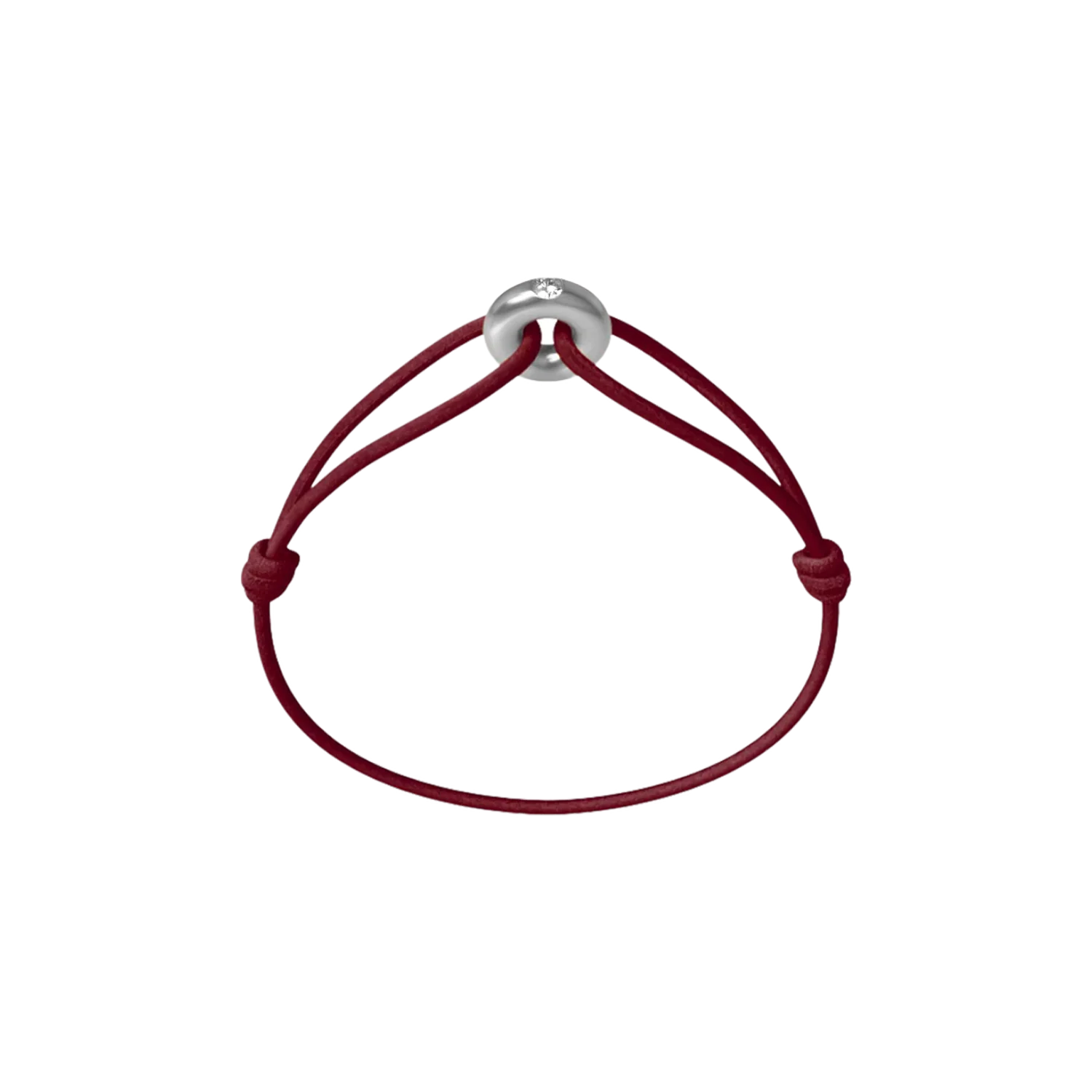 Mini Silver Soho Diamond Cord Bracelet - Image 4