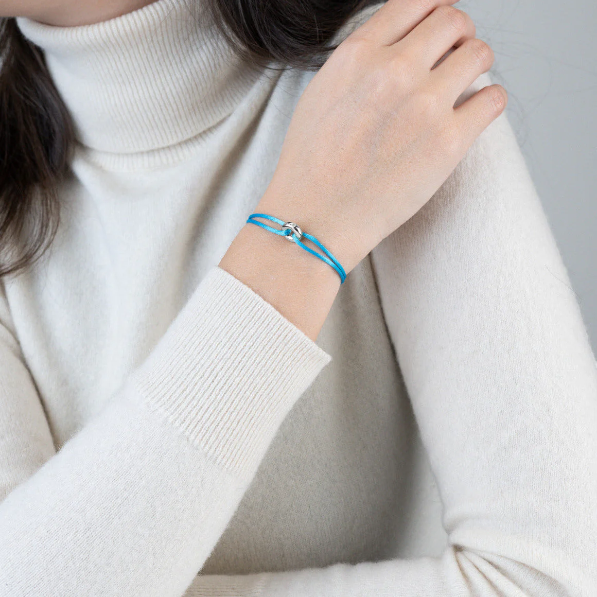 Mini Silver Soho Diamond Cord Bracelet - Image 42