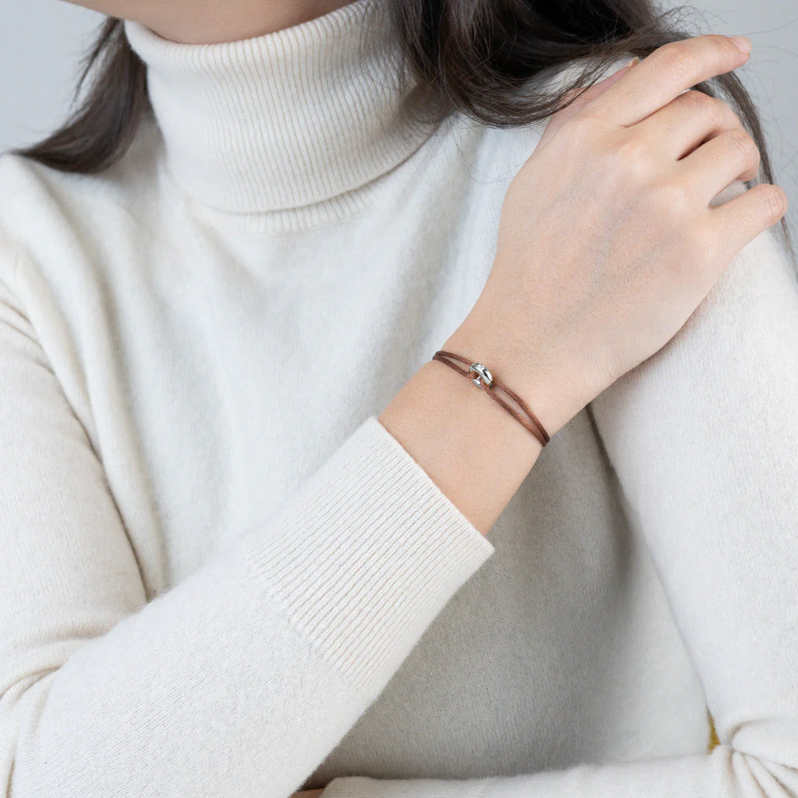 Mini Silver Soho Diamond Cord Bracelet - Image 45