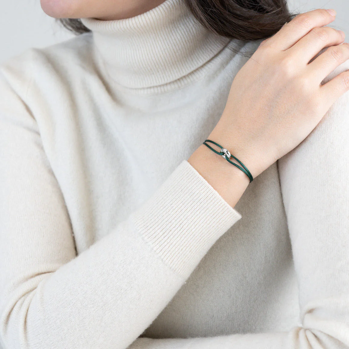 Mini Silver Soho Diamond Cord Bracelet - Image 49