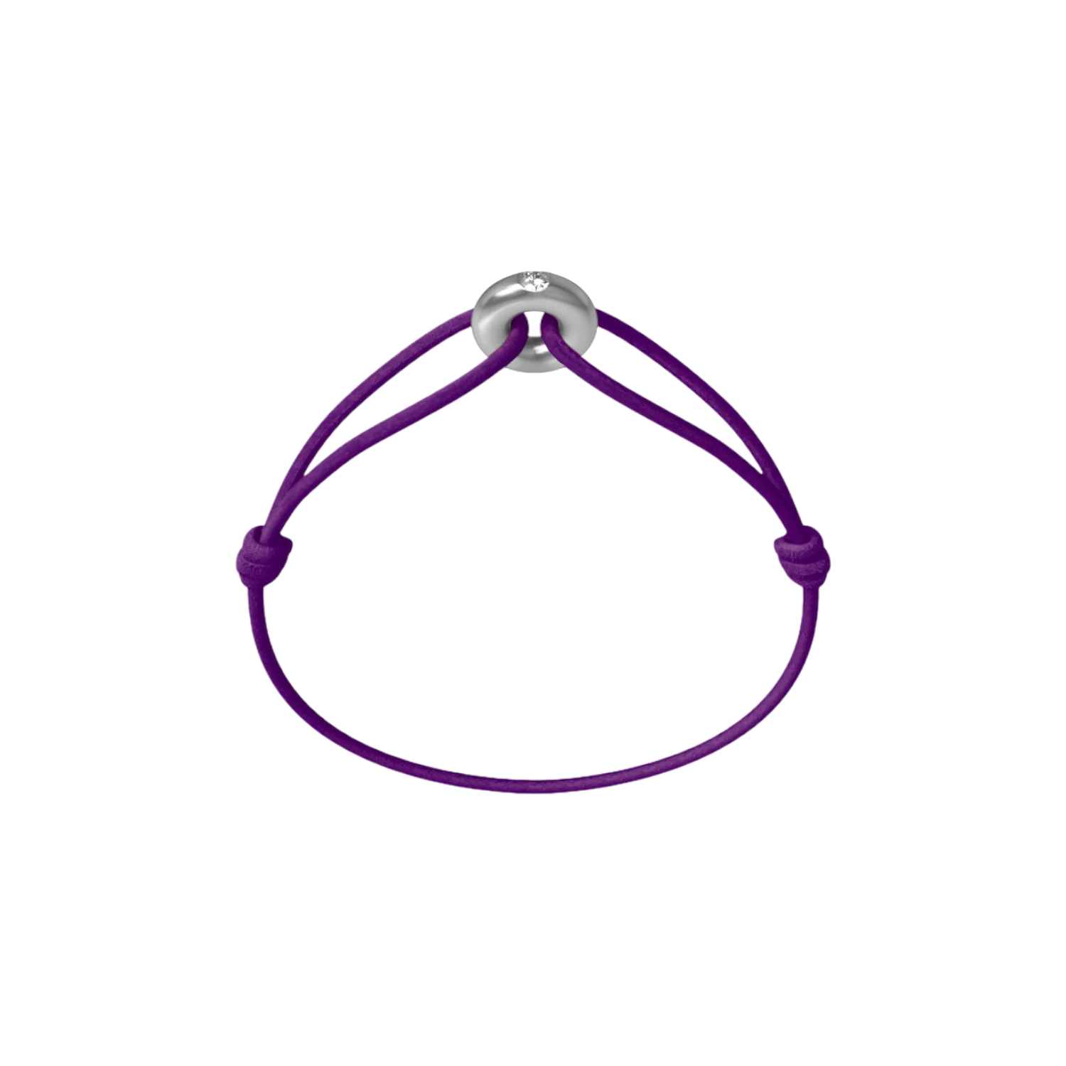 Mini Silver Soho Diamond Cord Bracelet - Image 5