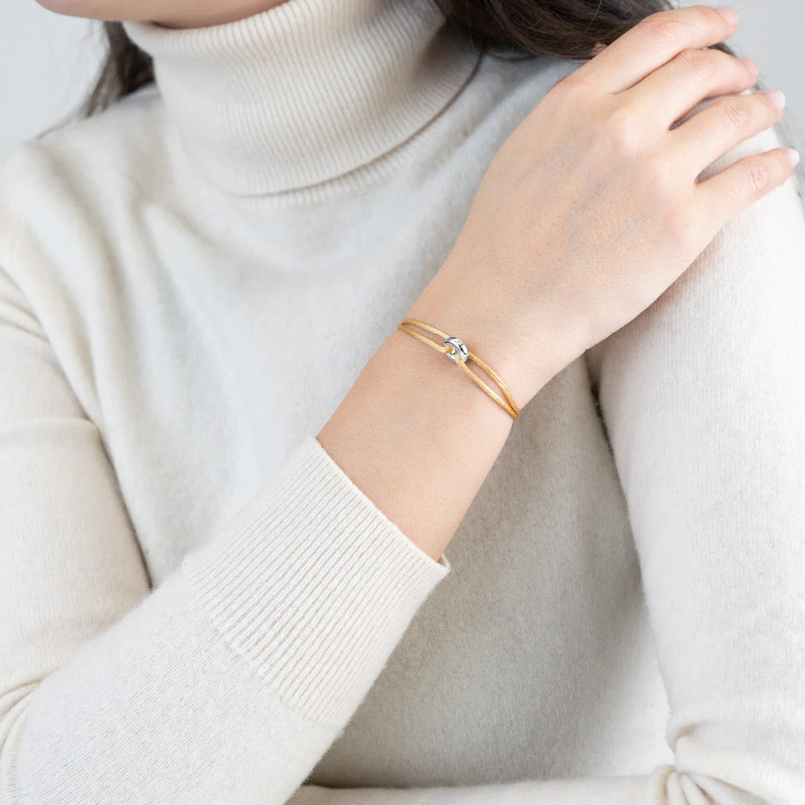 Mini Silver Soho Diamond Cord Bracelet - Image 51