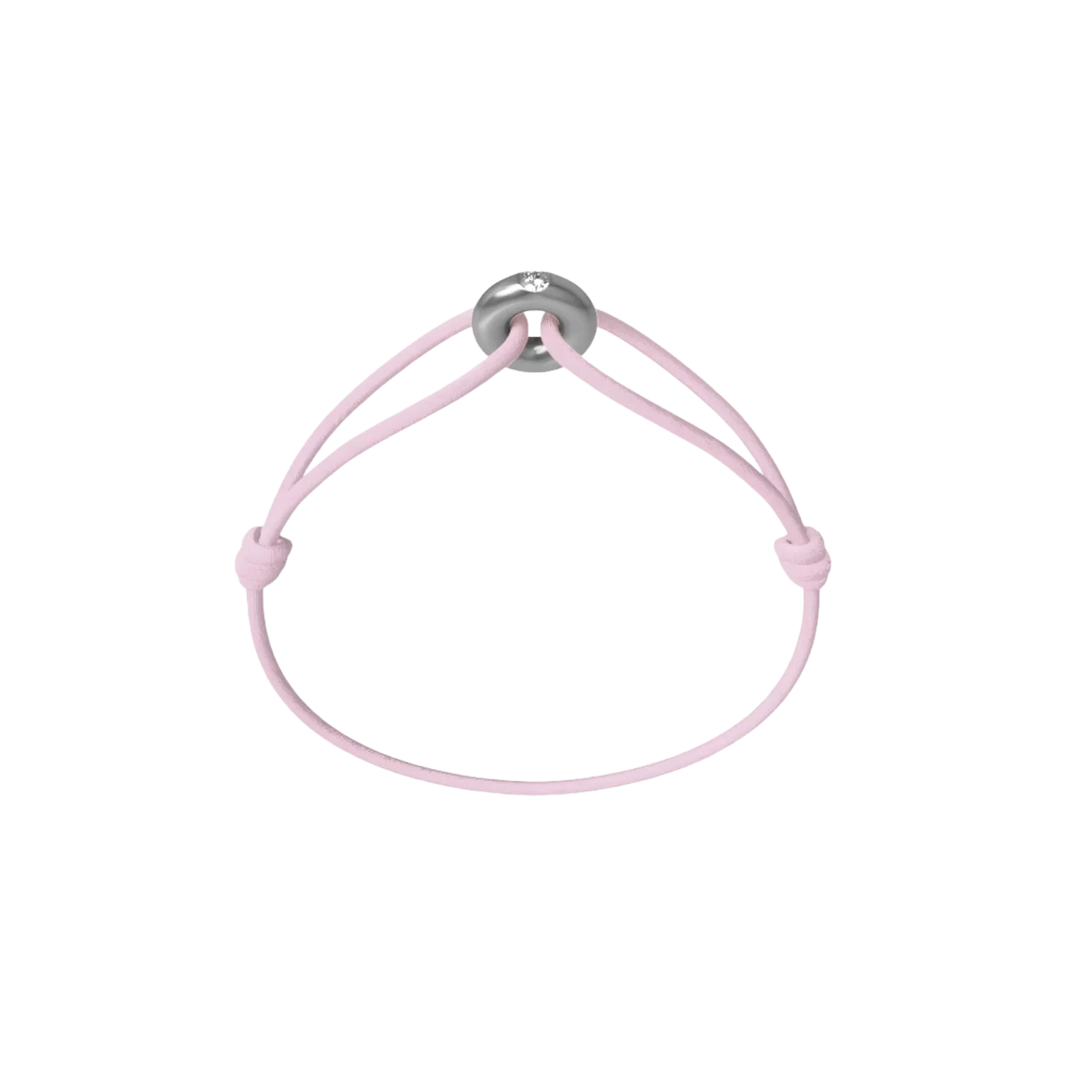 Mini Silver Soho Diamond Cord Bracelet - Image 6