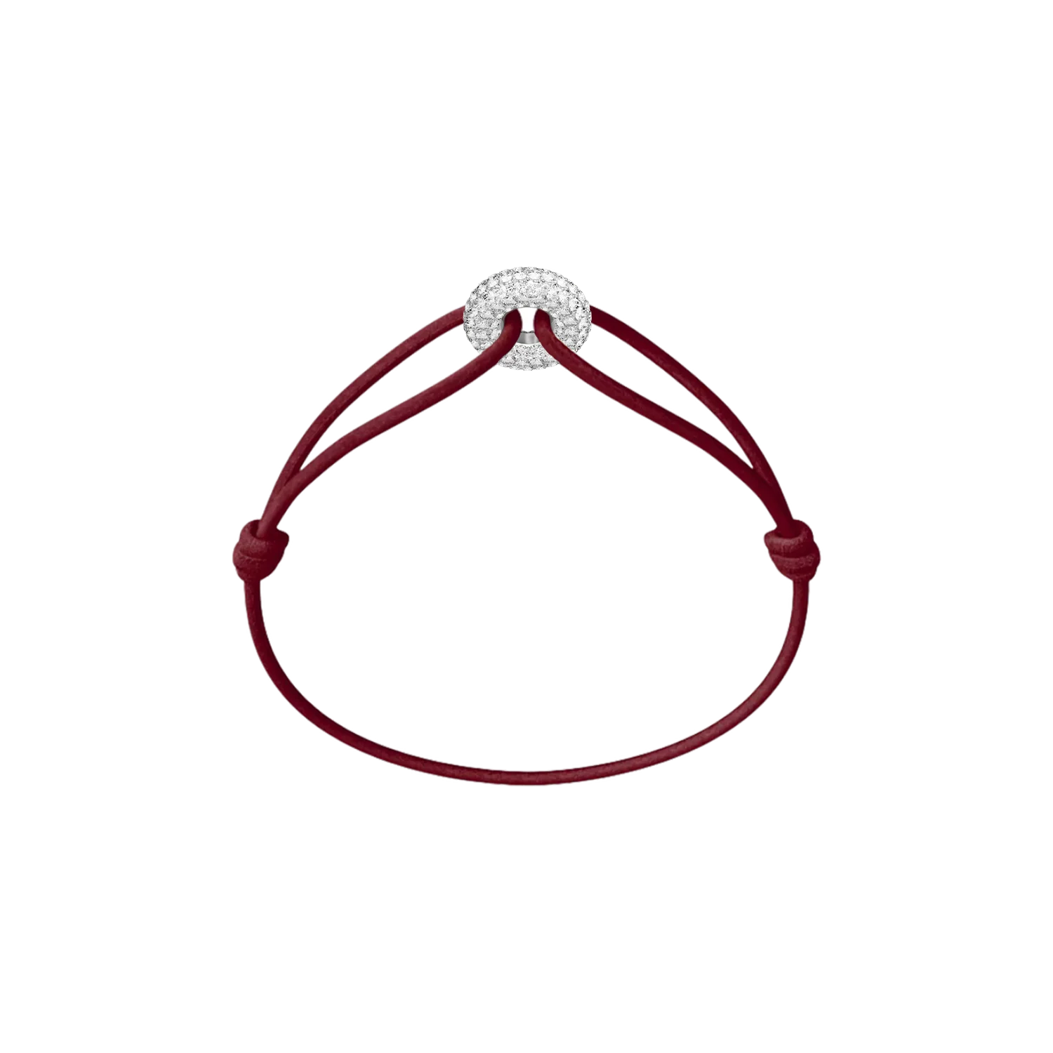 Mini Silver Soho Pavé Cord Bracelet - Image 5