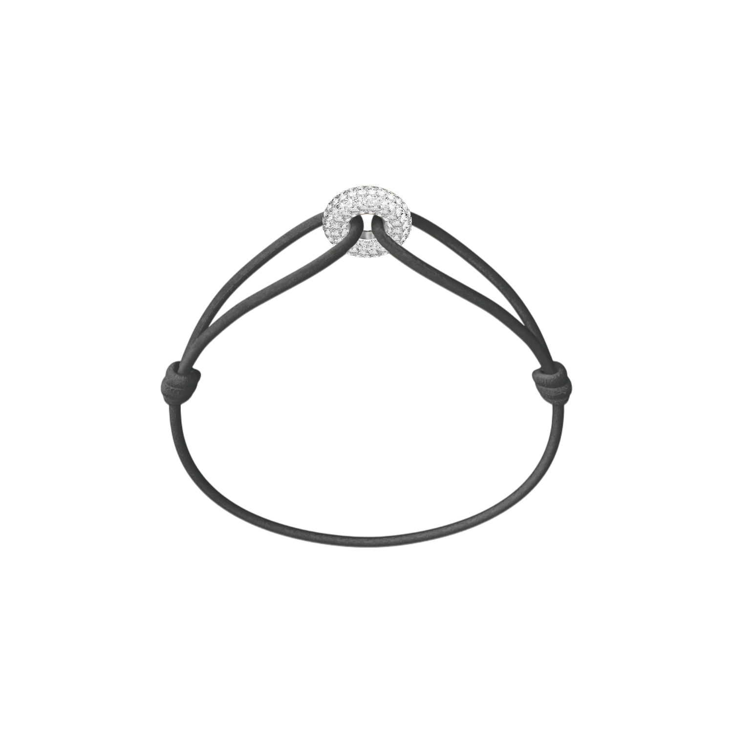 Mini Silver Soho Pavé Cord Bracelet - Image 6